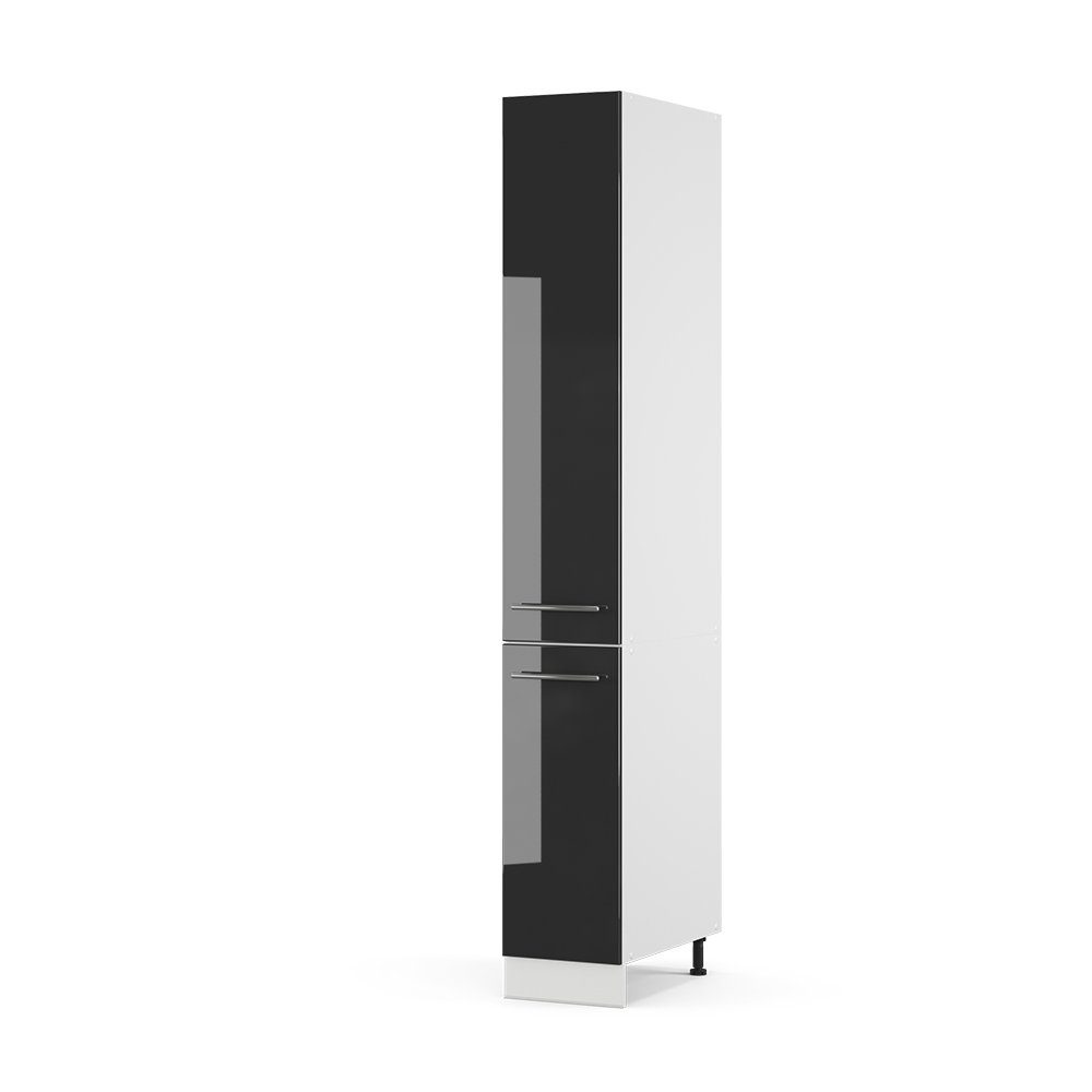Vicco Hochschrank Fame-Line, Anthrazit Hochglanz/Weiß, 30 cm (1-St)