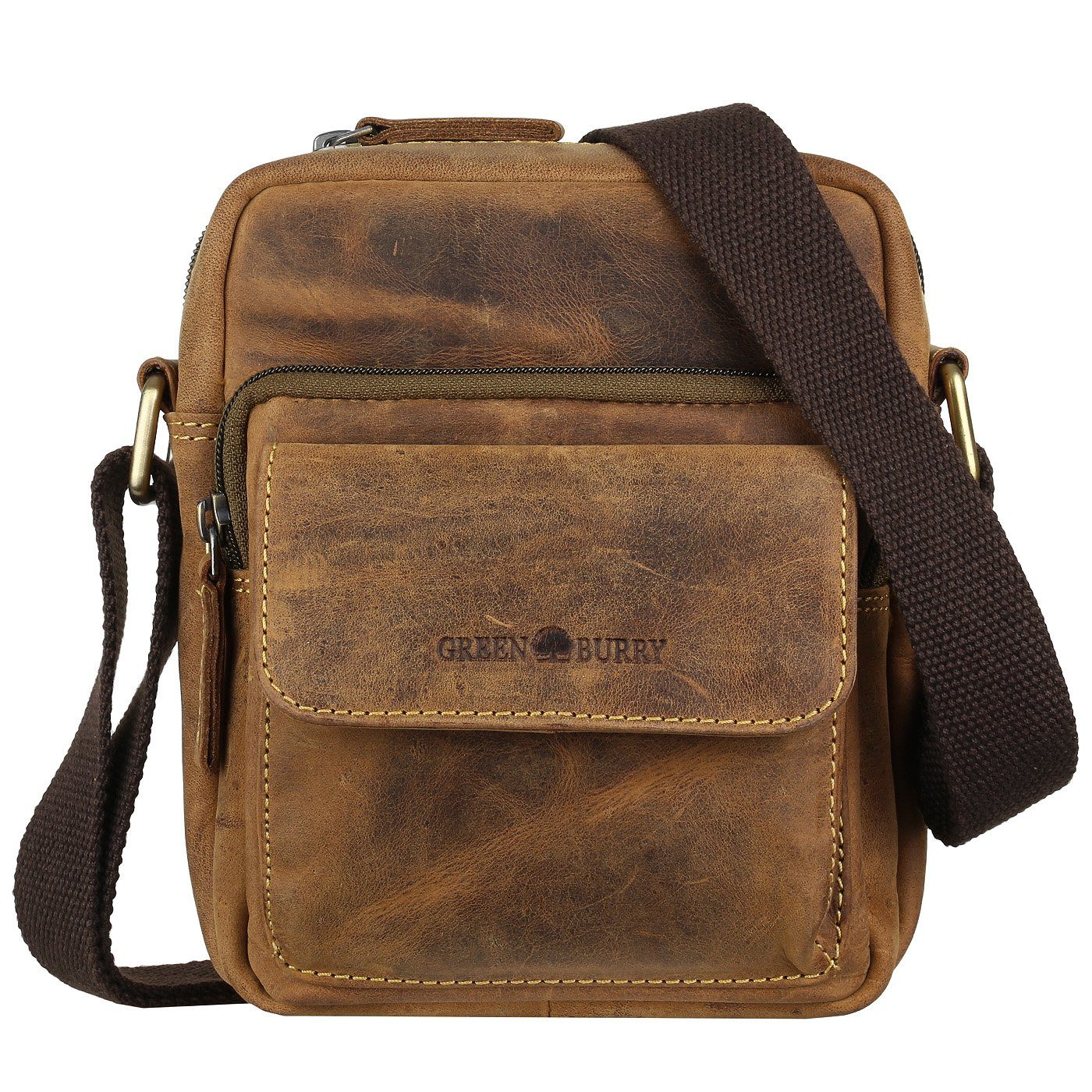 Greenburry Umhängetasche Vintage kleine Leder Crossover Bag Umhängetasche 1 günstig online kaufen