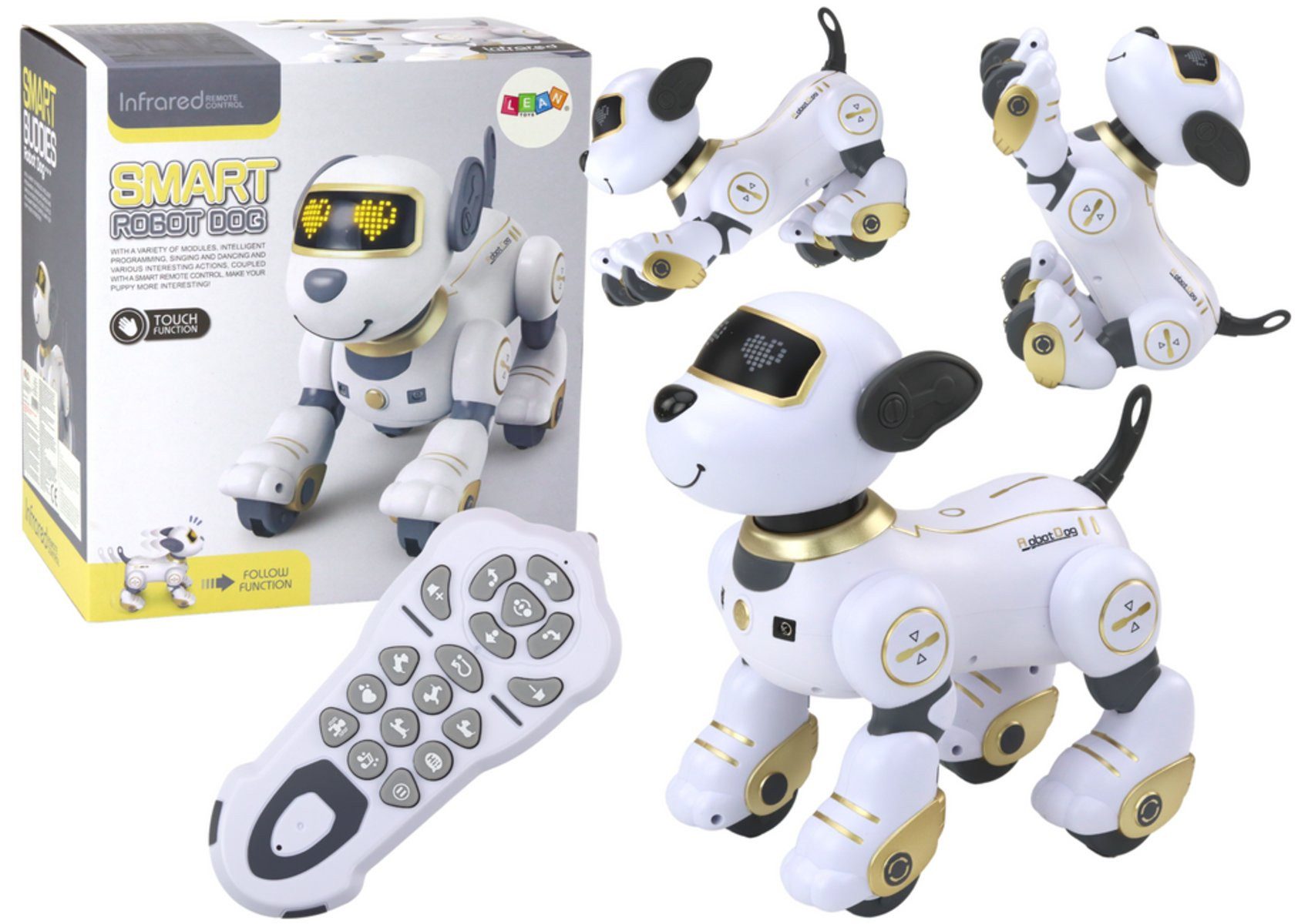 Wisam RC-Auto Ferngesteuerter interaktiver Roboterhund, der tanzt und Befehlen