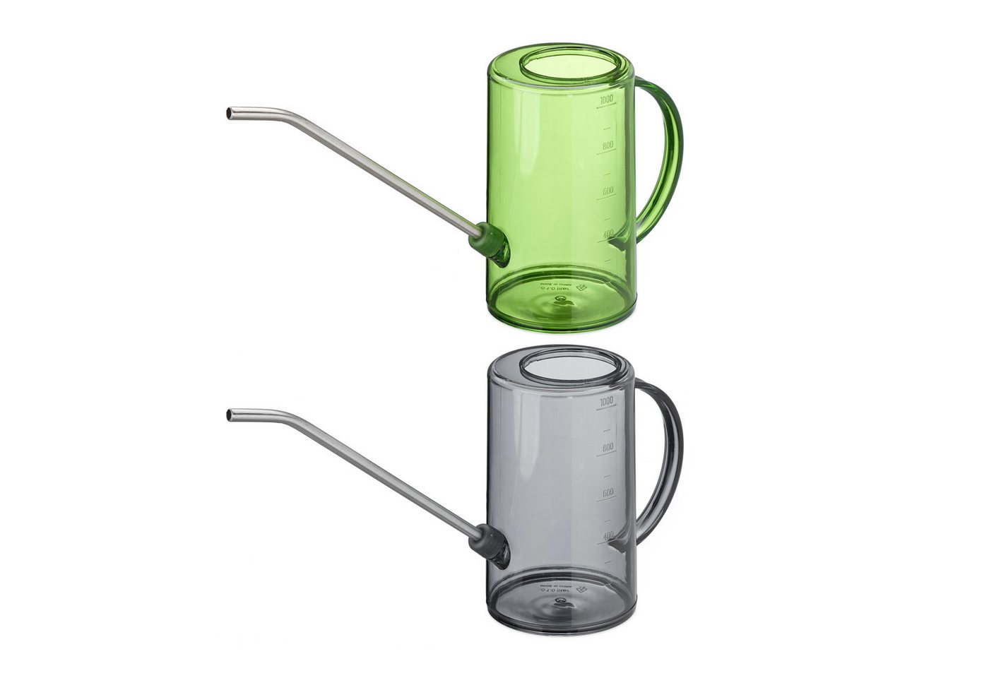 relaxdays Gießkanne Zimmerpflanzen 1 Liter 2er Set (2-tlg., 2er Set)