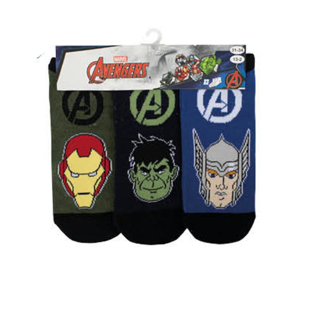 MARVEL Freizeitsocken Marvel Avengers 6-er Pack Kinder Jungen Socken Sneaker (6er-Pack) Gr. 23 bis 34