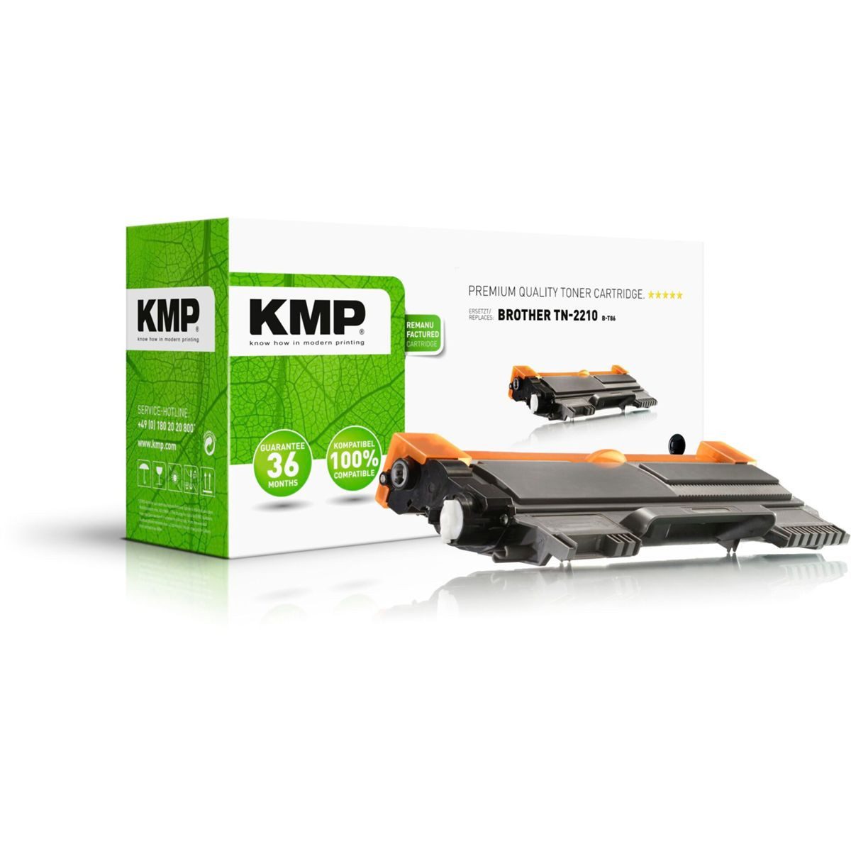 KMP Tonerpatrone B-T86 Toner kompatibel mit Brother TN-2210