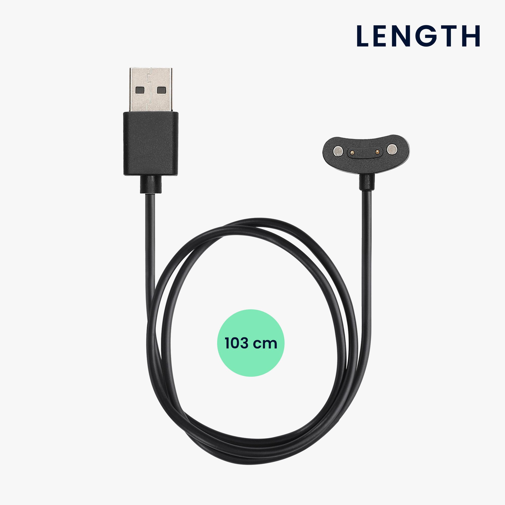 kwmobile Smartwatch Ladekabel für Ticwatch Pro 5 Enduro / Pro 3 / E3 / Atlas Smartwatch-Ladekabel, (9.50 cm), USB Ladekabel für Smartwatch Aufladekabel - Fitnesstracker Ersatzkabel