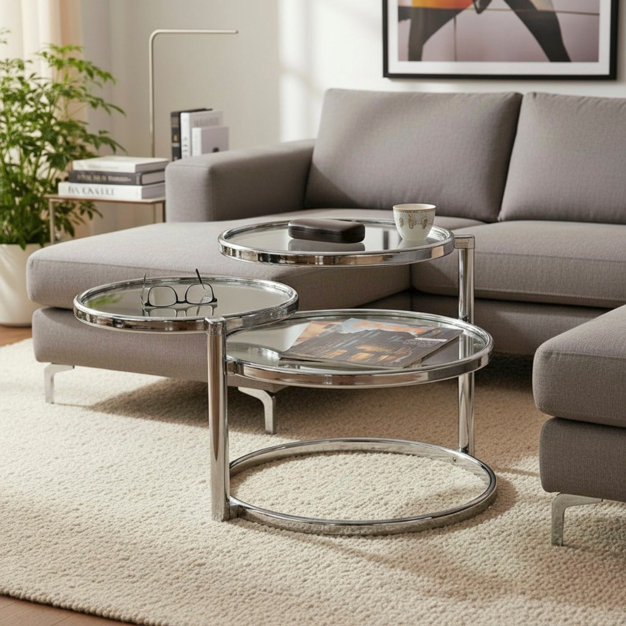 HAKU Couchtisch, Chrom