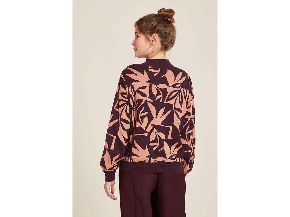 Tranquillo Rundhalspullover tranquillo Bio-Damen-Pullover mit dezentem Rollkra