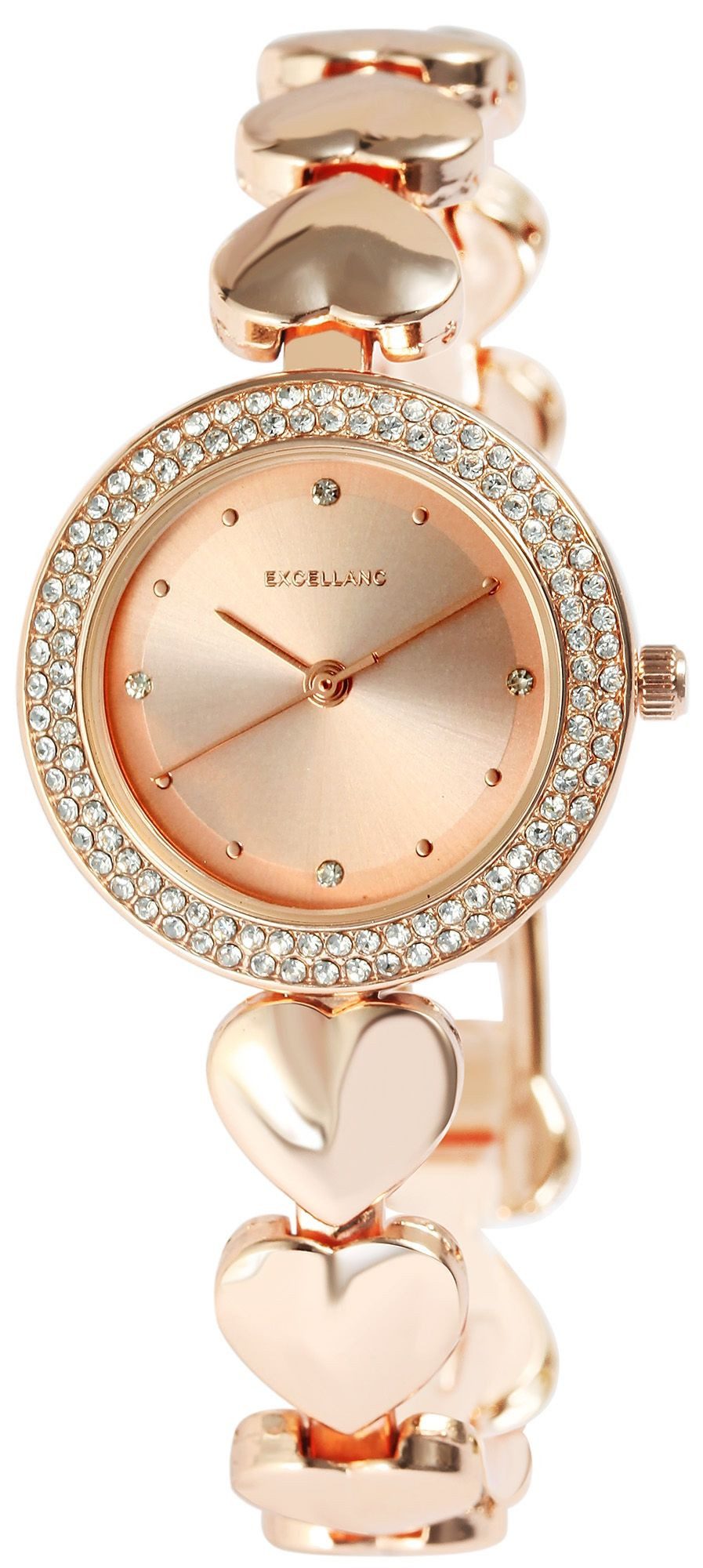 EXCELLANC Quarzuhr 1800250 Excellanc Damenuhr mit Metallarmband, Similibesa günstig online kaufen