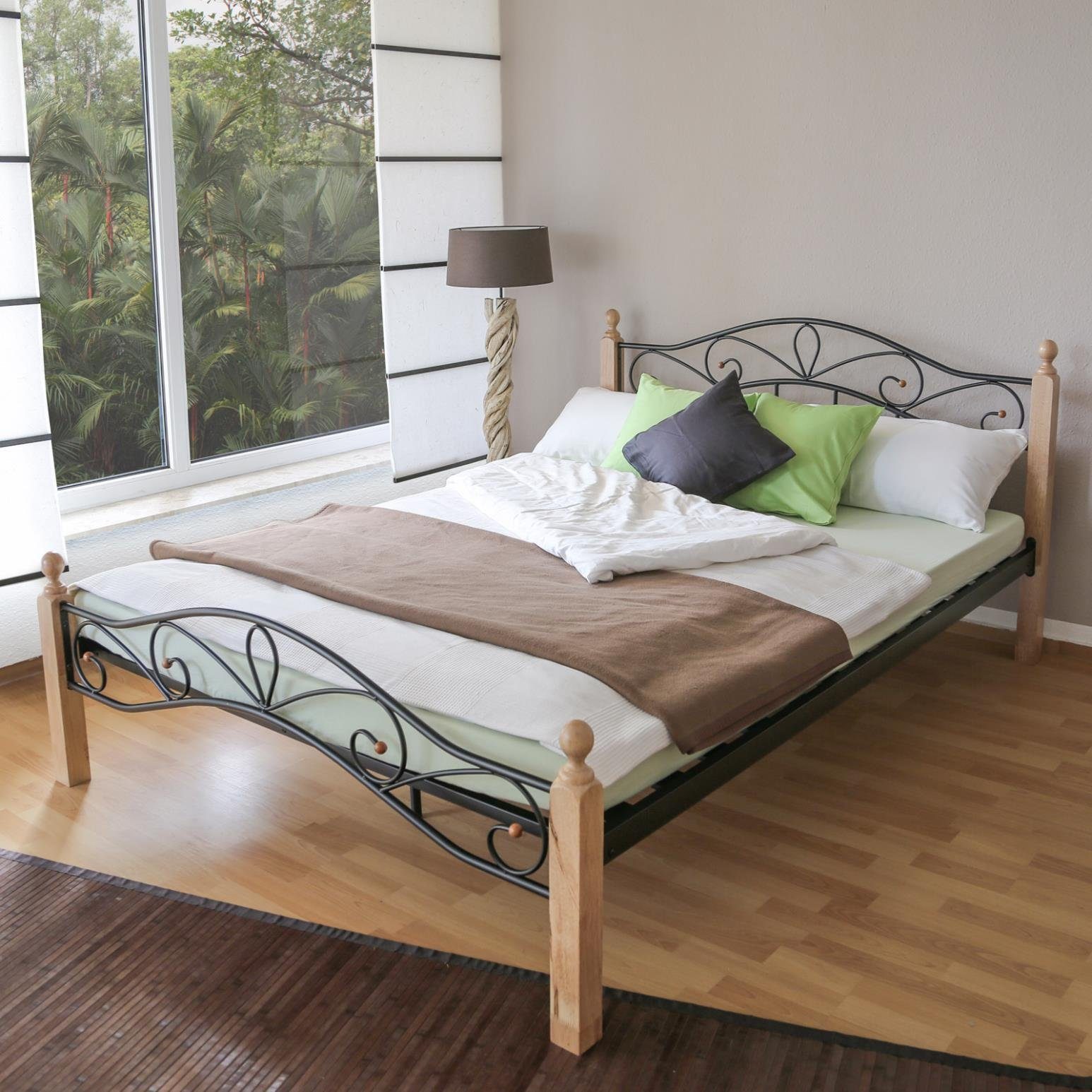 Homestyle4u Metallbett 140 160 180 x günstig online kaufen