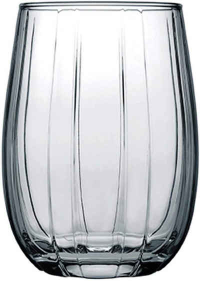 Pasabahce Gläser-Set Linka 420405 3er Set Dunkle Gläser Wasserglas 380ml Grau