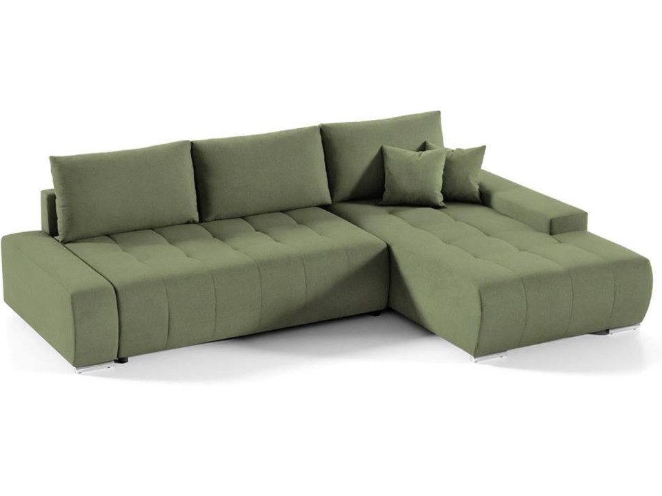 Beautysofa Ecksofa Draco L mit Schlaffunktion, in pflegeleichten Stoffen, Bettkasten