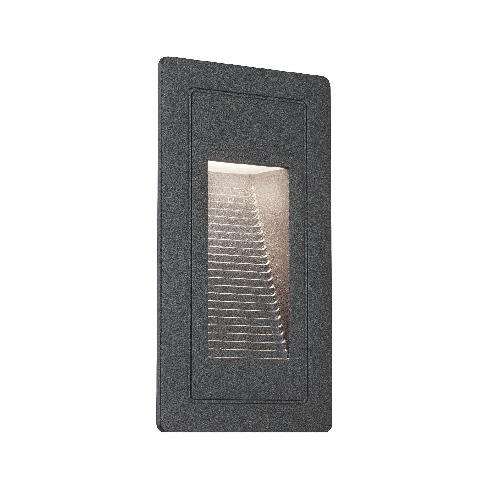 Paulmann LED Außen-Wandleuchte HighIP44 eckig 103x58mm 3000K 4W 30lm 230V Schwarz Aluminium, LED fest integriert, Warmweiß