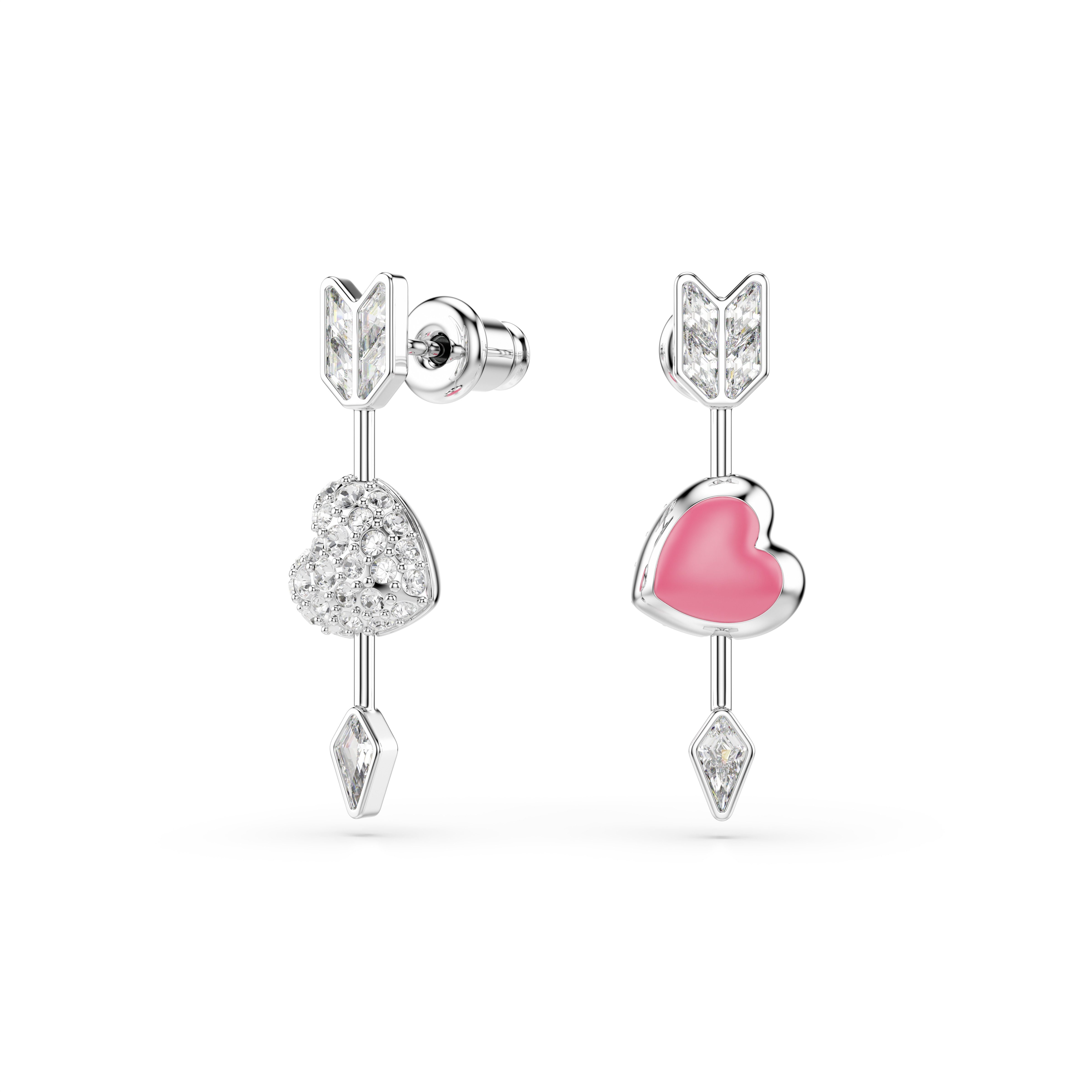 Swarovski Paar Ohrhänger Schmuck Geschenk Idyllia Ohrringe Herz Pfeil, mit Swarovski® Kristall - Emaille