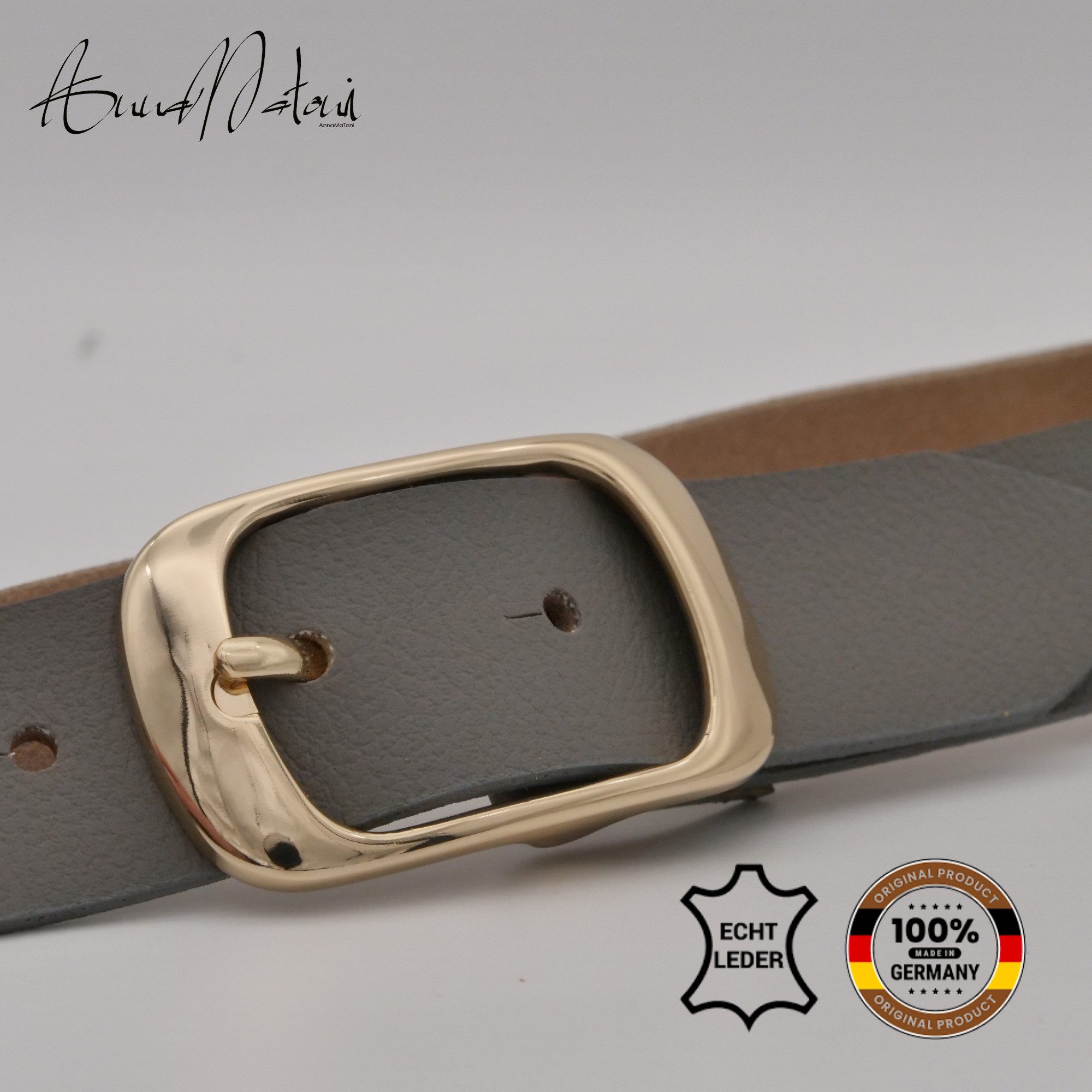 AnnaMatoni Ledergürtel AnnaMatoni Damen Ledergürtel in hochwertigem Veganem günstig online kaufen