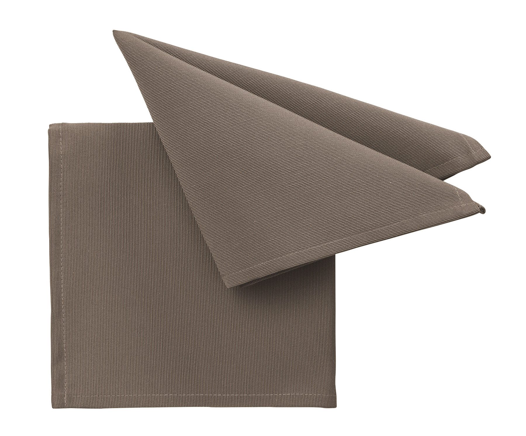 PICHLER Stoffserviette Rips uni, gerippt Serviette 6er Set 40 x 40 cm COMO Rechteck taupe, (Spar-Set, 6 St., 6 Servietten), Servietten Fest Feier Kommunion