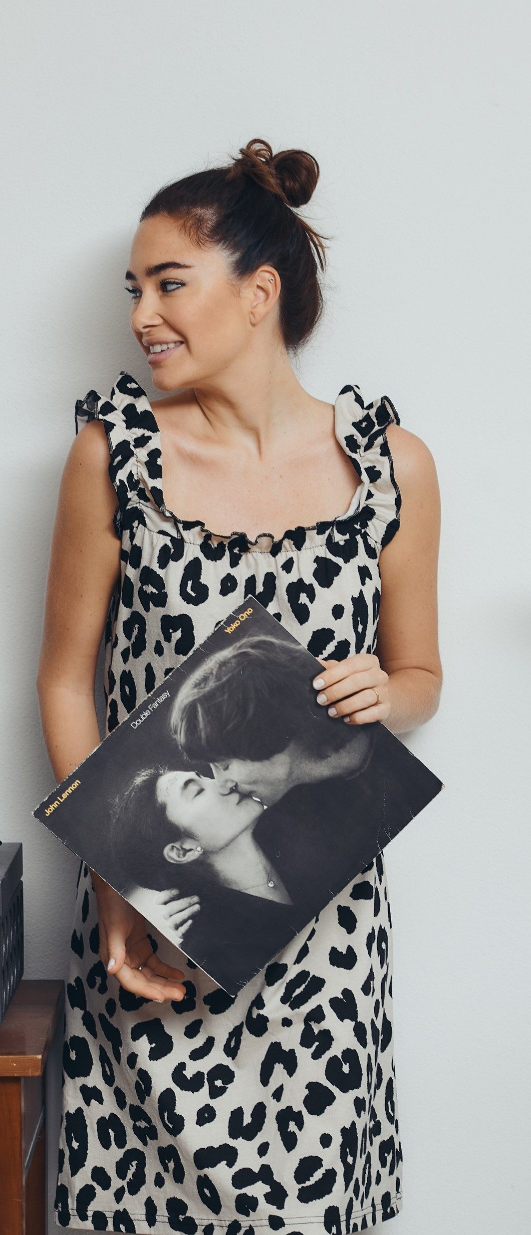 Louis & Louisa Pyjama Louis & Louisa Damen Nachthemd Träger "Schmusekatze" leo allover