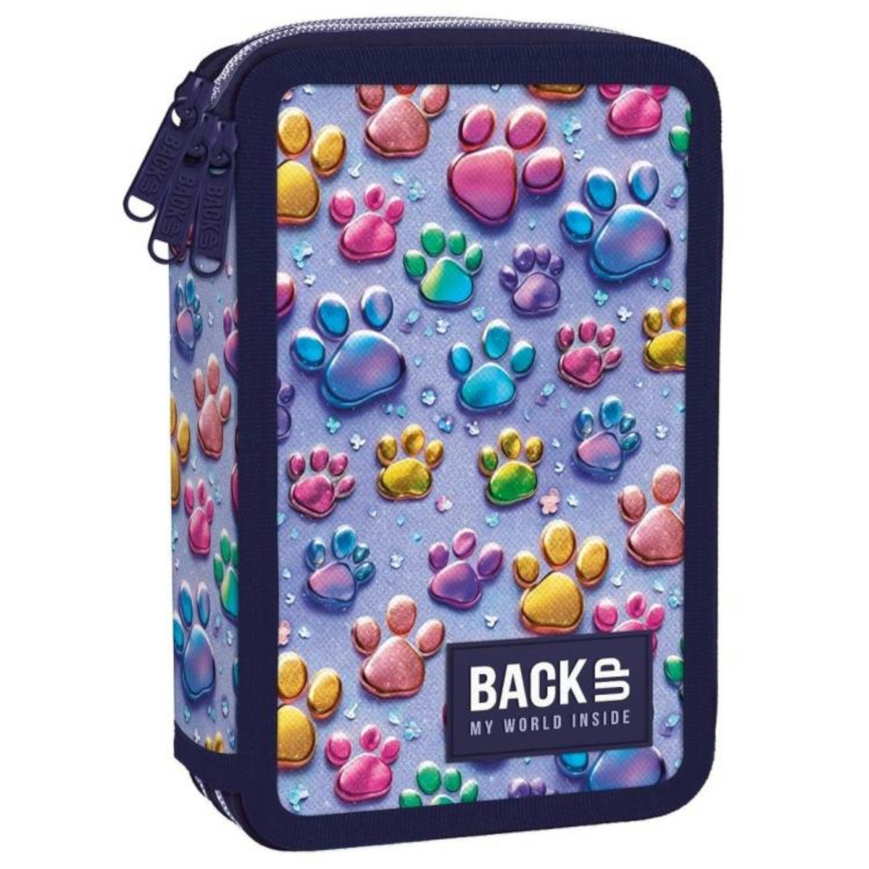 GOLDKIDS Federmäppchen 3 Fächer - Mäppchen für Mädchen und Jungen -, (Federmappe 3-Fach, Federtasche Gefüllte), Schüleretui Schulmäppchen