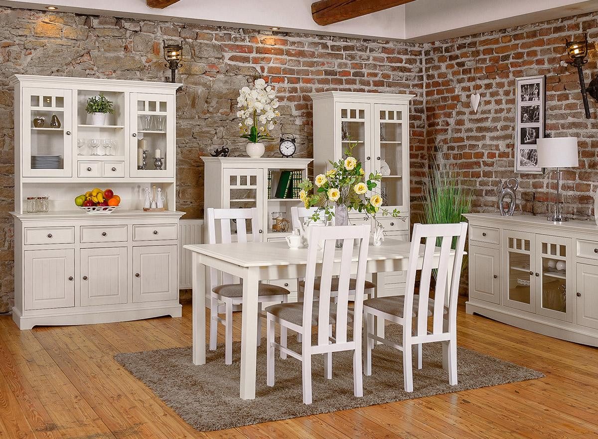 JVmoebel Esstisch Klassischer Ausziehtisch aus Holz im Landhausstil, weiß (Packung, 1-St., Tisch), Made in Europa