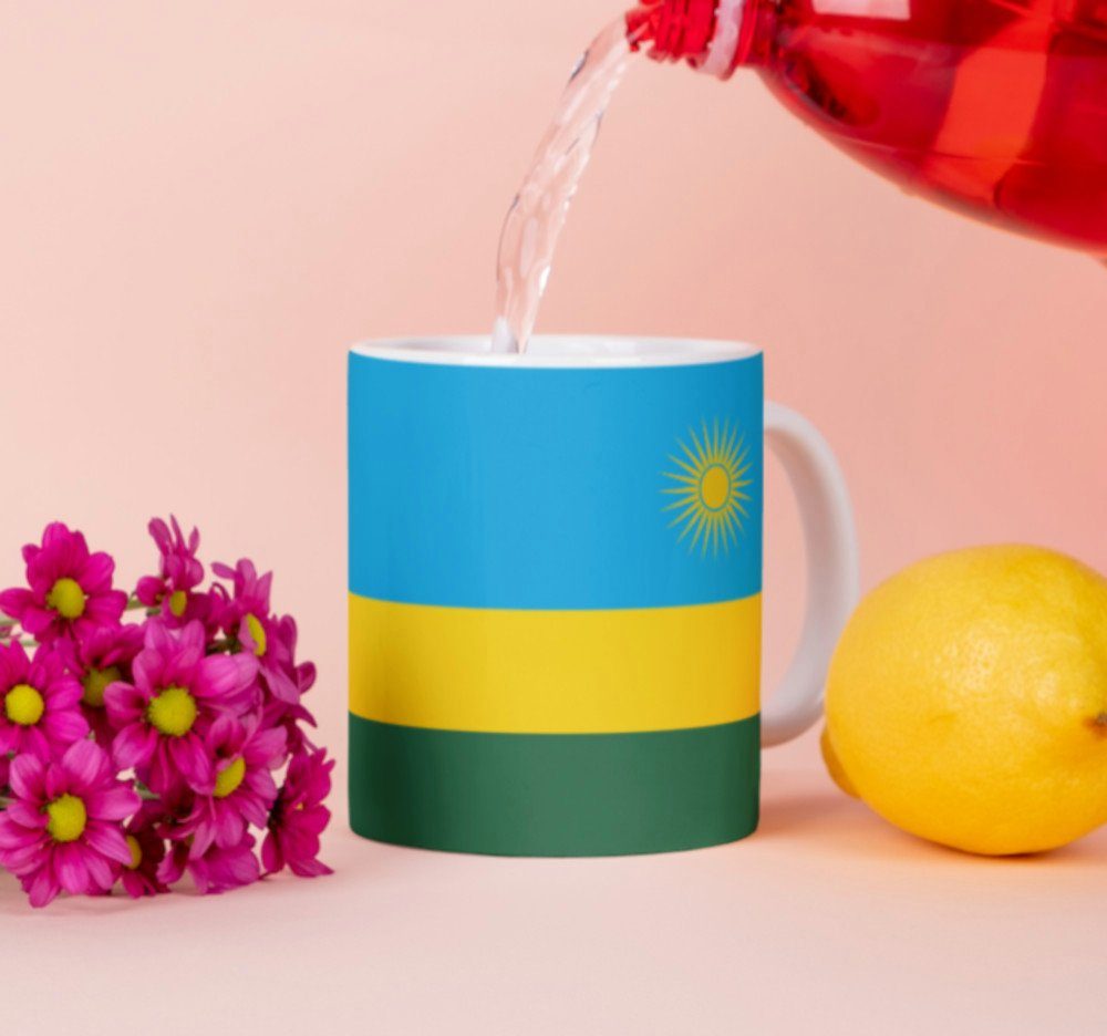 Tinisu Tasse Ruanda Tasse Becher Flagge Afrika Kaffee Pot National Cup Kaffeetasse