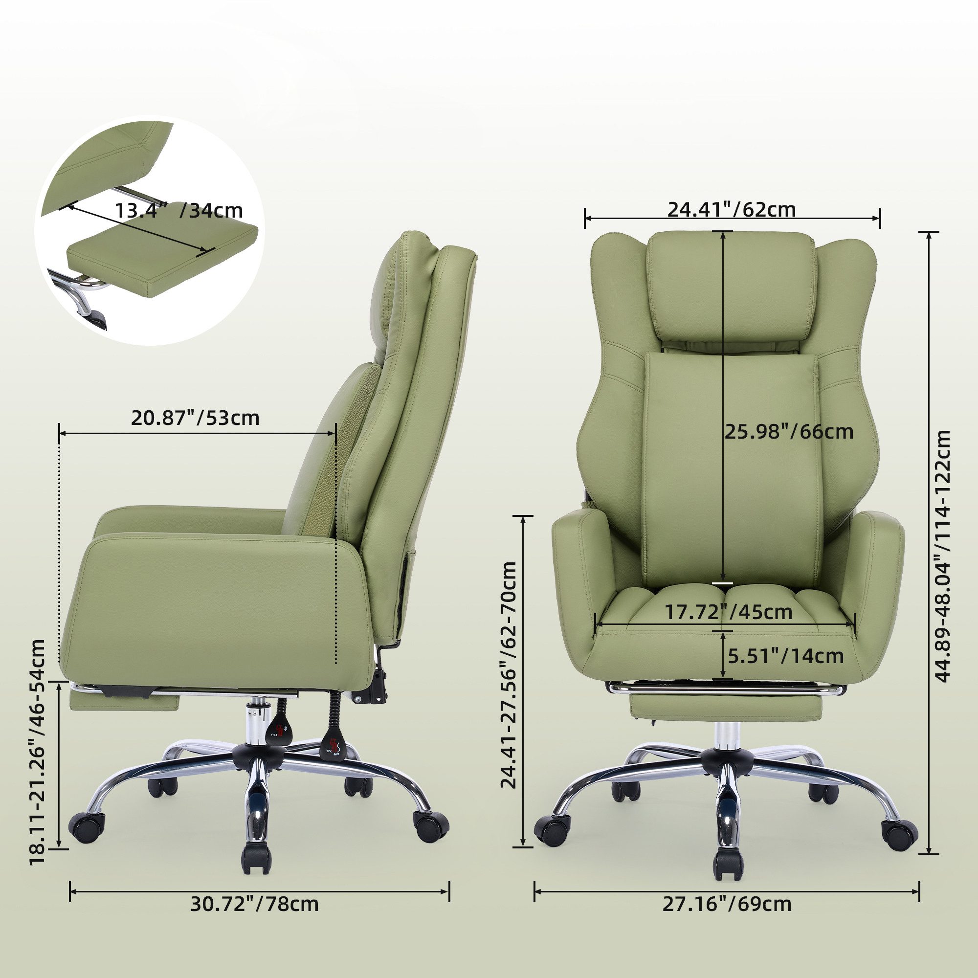 AISALL Bürostuhl mit gekreuzten Beinen und hochklappbaren Armlehnen (1 St), günstig online kaufen