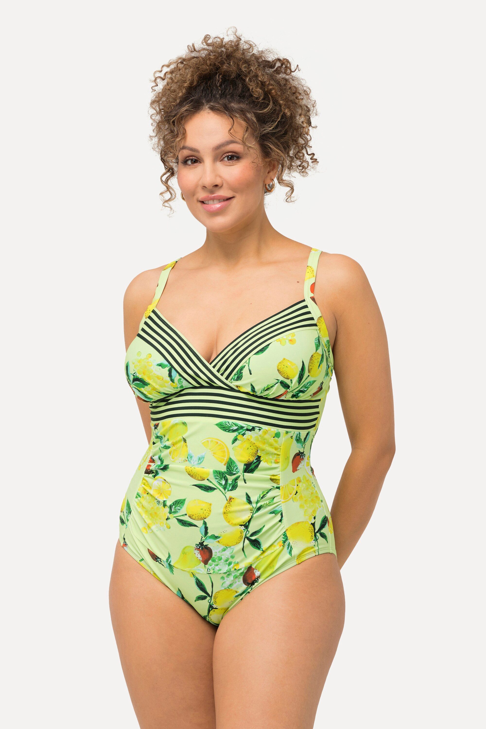 Ulla Popken Badeanzug Badeanzug Zitronen Softcups günstig online kaufen