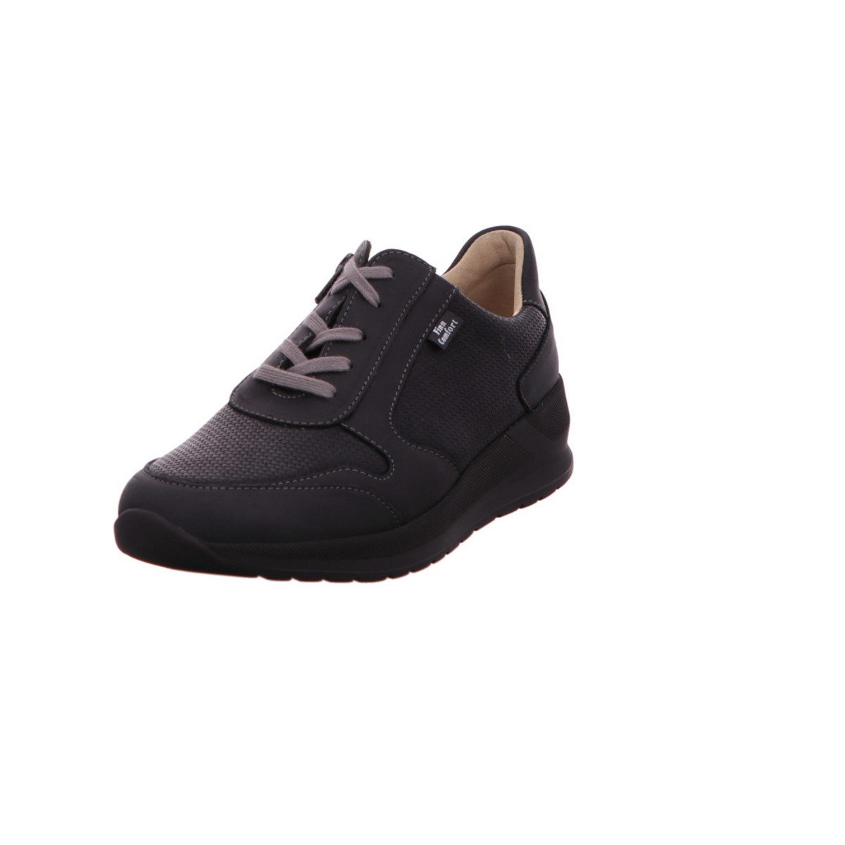 Komfort Schnürer für Damen in schwarz Sneaker