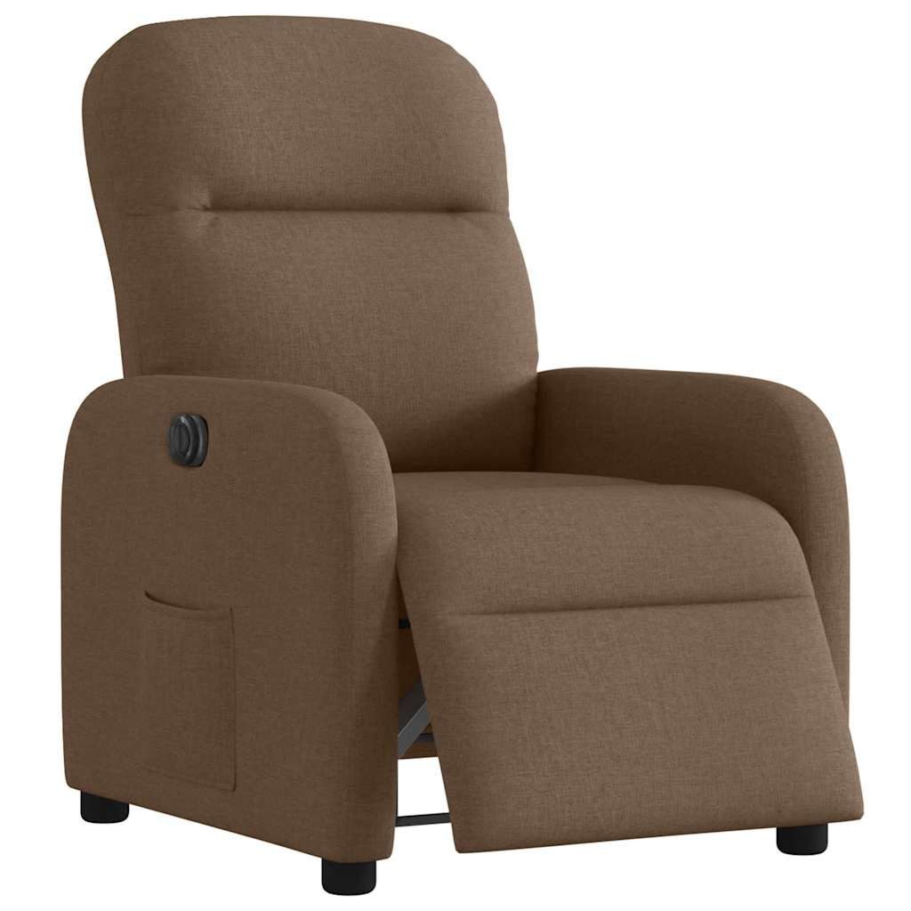 vidaXL Sessel Relaxsessel Elektrisch Braun Stoff günstig online kaufen