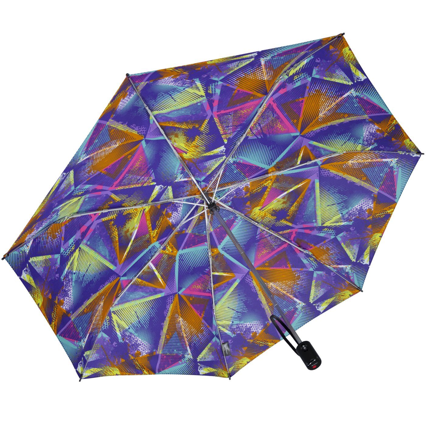 bunt Auf-Zu-Automatik, farbenfroh Surf schönes mit leichter, Design kompakter - Knirps® Damen Schirm für Taschenregenschirm