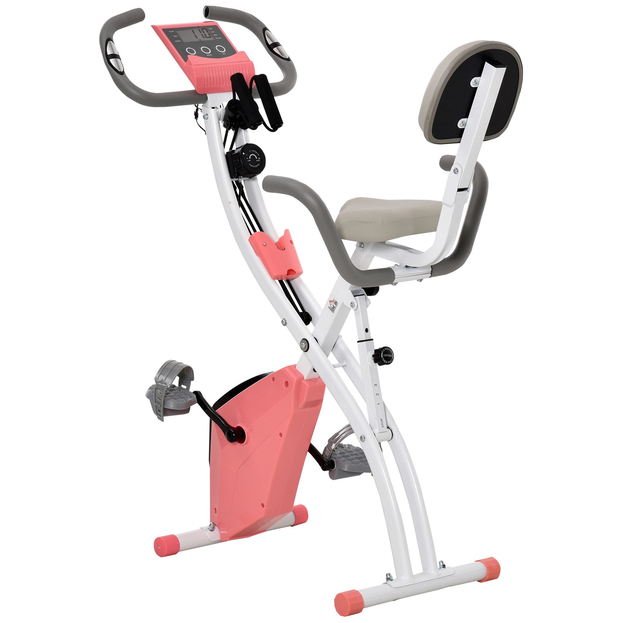 Heimtrainer Klappbares - für Erwachsene, 8 Widerstandsstufen, Handpulssensoren