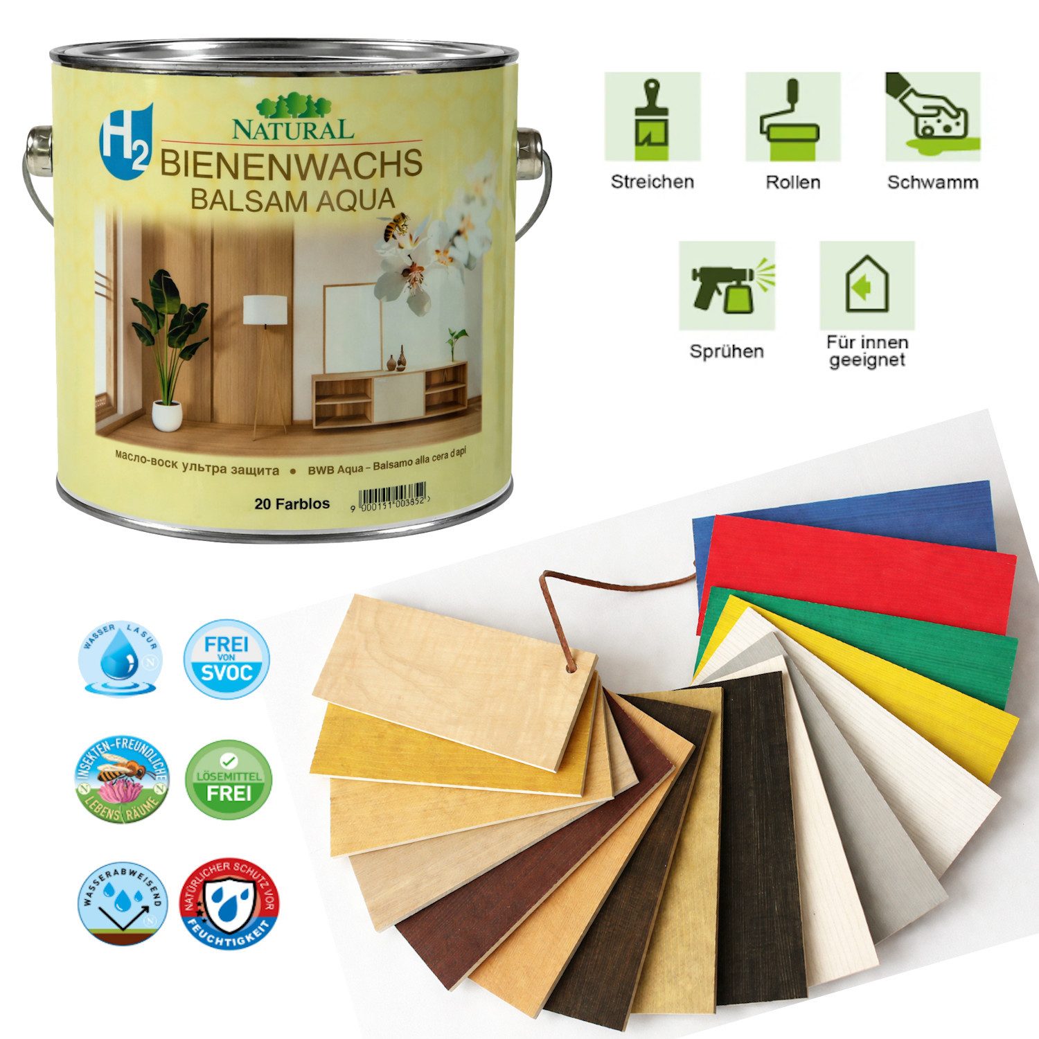 Natural Naturfarben GmbH Holzschutzlasur Bienenwachsbalsam ökologischer Wachsanstrich