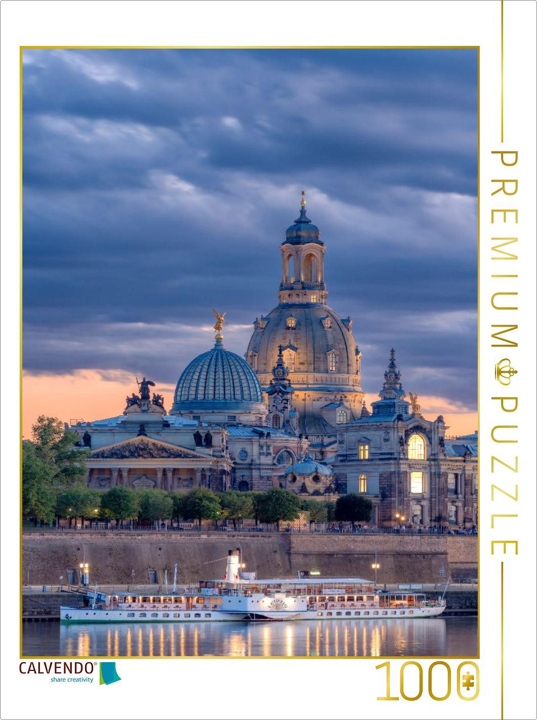 CALVENDO Puzzle CALVENDO Puzzle Dresdner Frauenkirche, 1000 Teile Lege-Größe 64 × 48, 1000 Puzzleteile