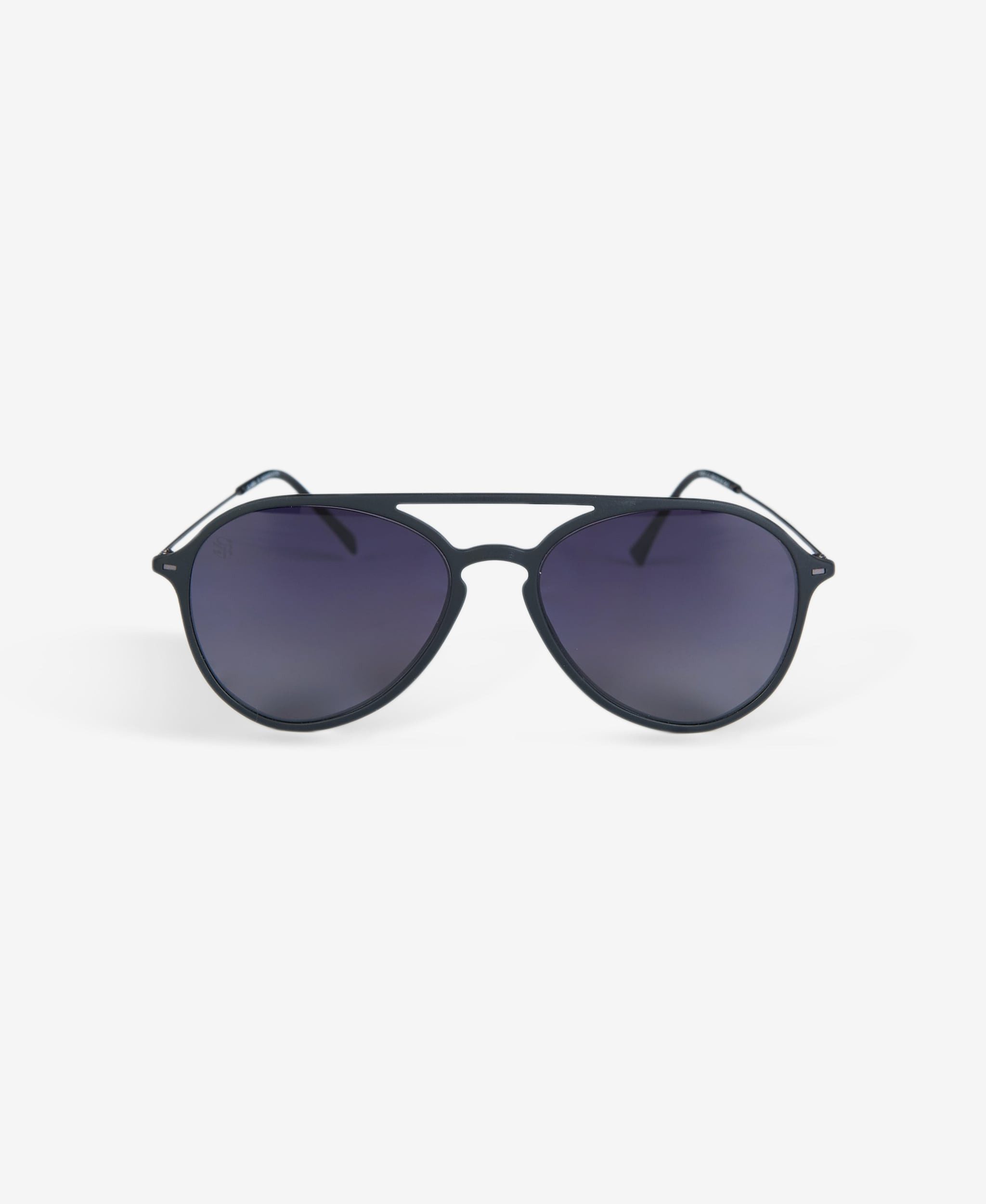 GLAMIRA Sonnenbrille Mattschwarze Unisex-Sonnenbrille im Aviator-Stil (1-St) mit polarisierten Linsen