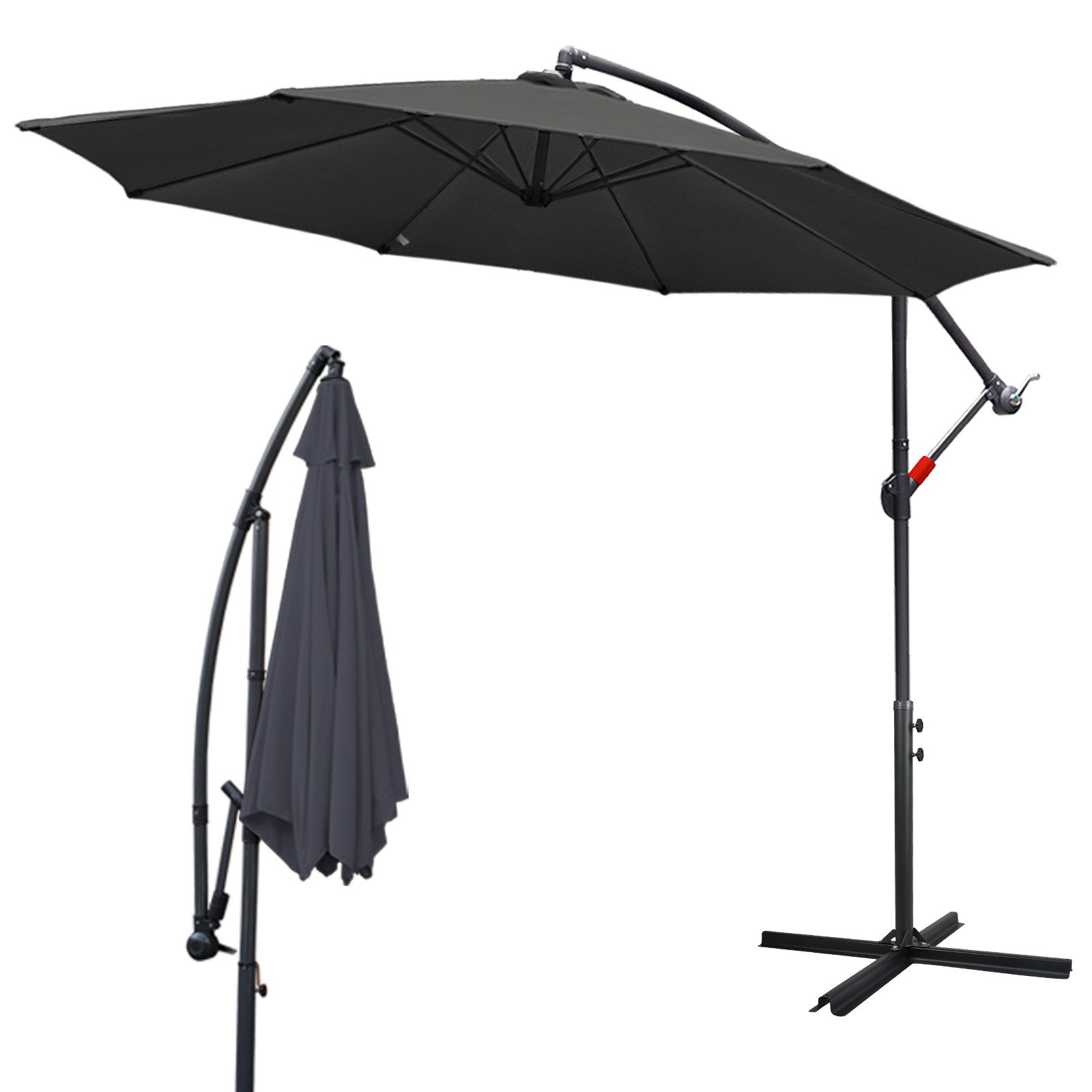 Clanmacy Sonnenschirm Sonnenschirm 350 cm Kurbel günstig online kaufen