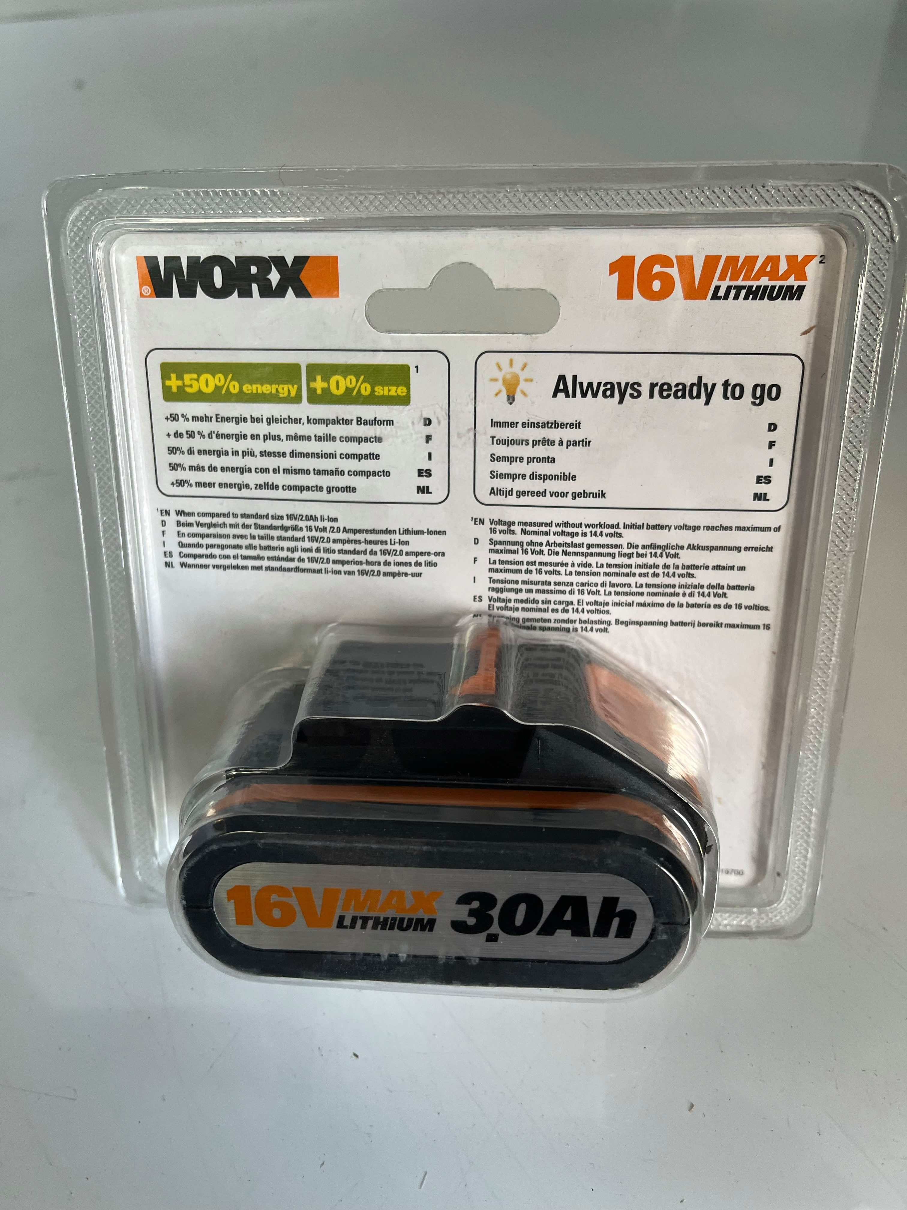 Worx Worx Ersatzakku 16V 3Ah WA3519 Original Akku 3000 mAh (16 V)