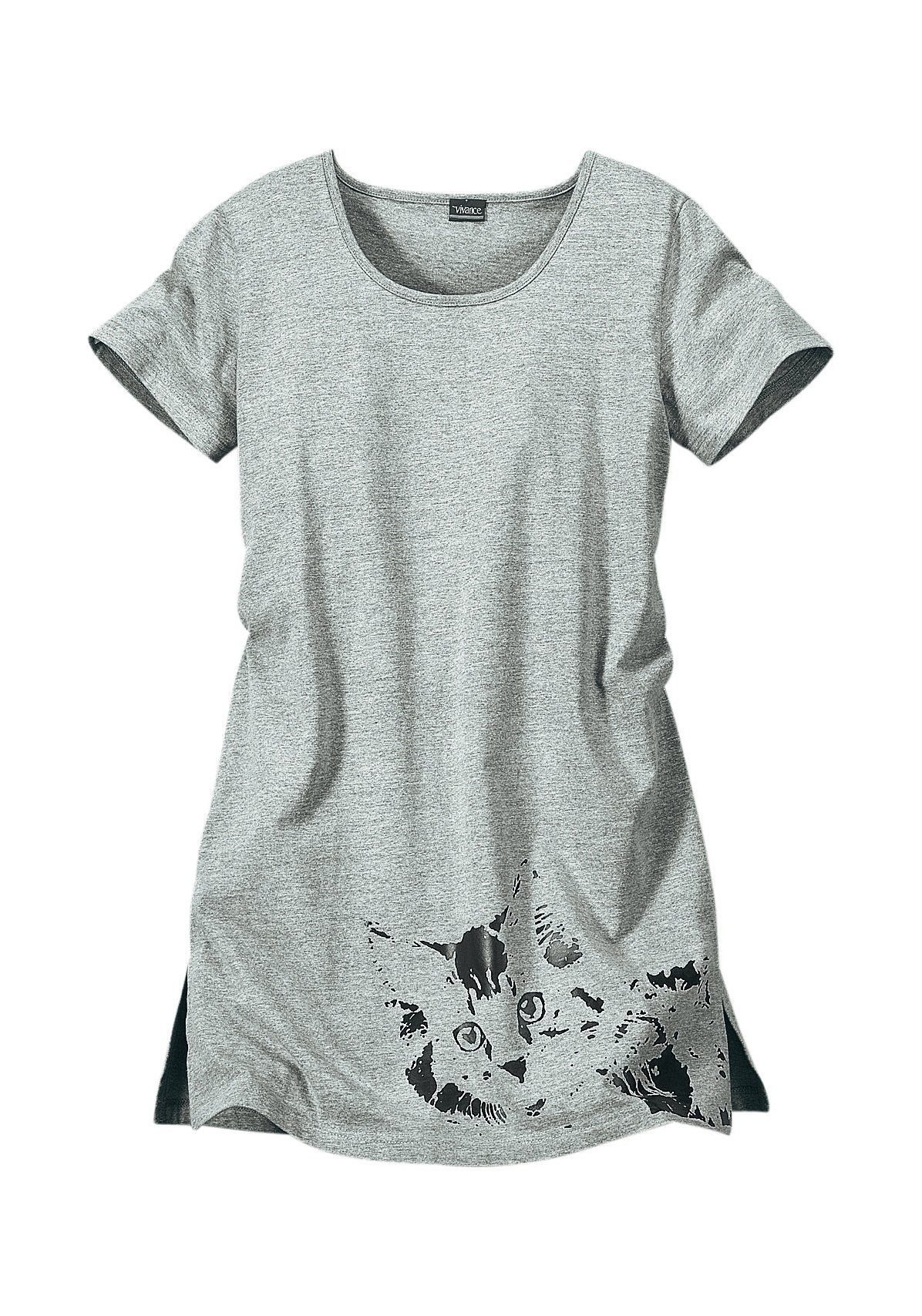 Vivance Dreams Nachthemd (Packung, 2 Stück) mit Katzenprint
