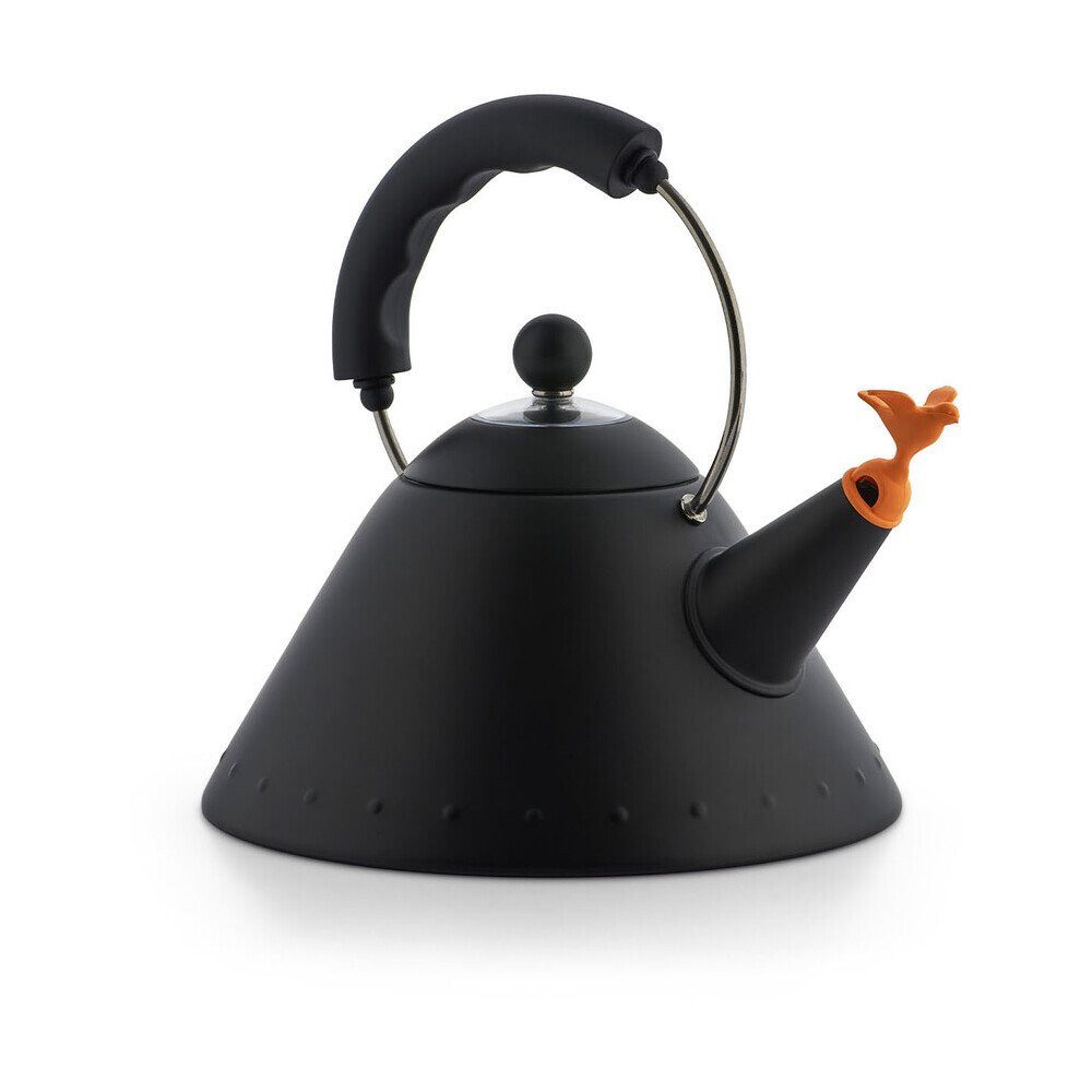Alessi Wasserkessel Wasserkessel 9093 BB 2,0 l Michael Graves schwarz, Edelstahl, Kunststoff, Wasserkessel, Ø22cm, Edelstahl, schwarz