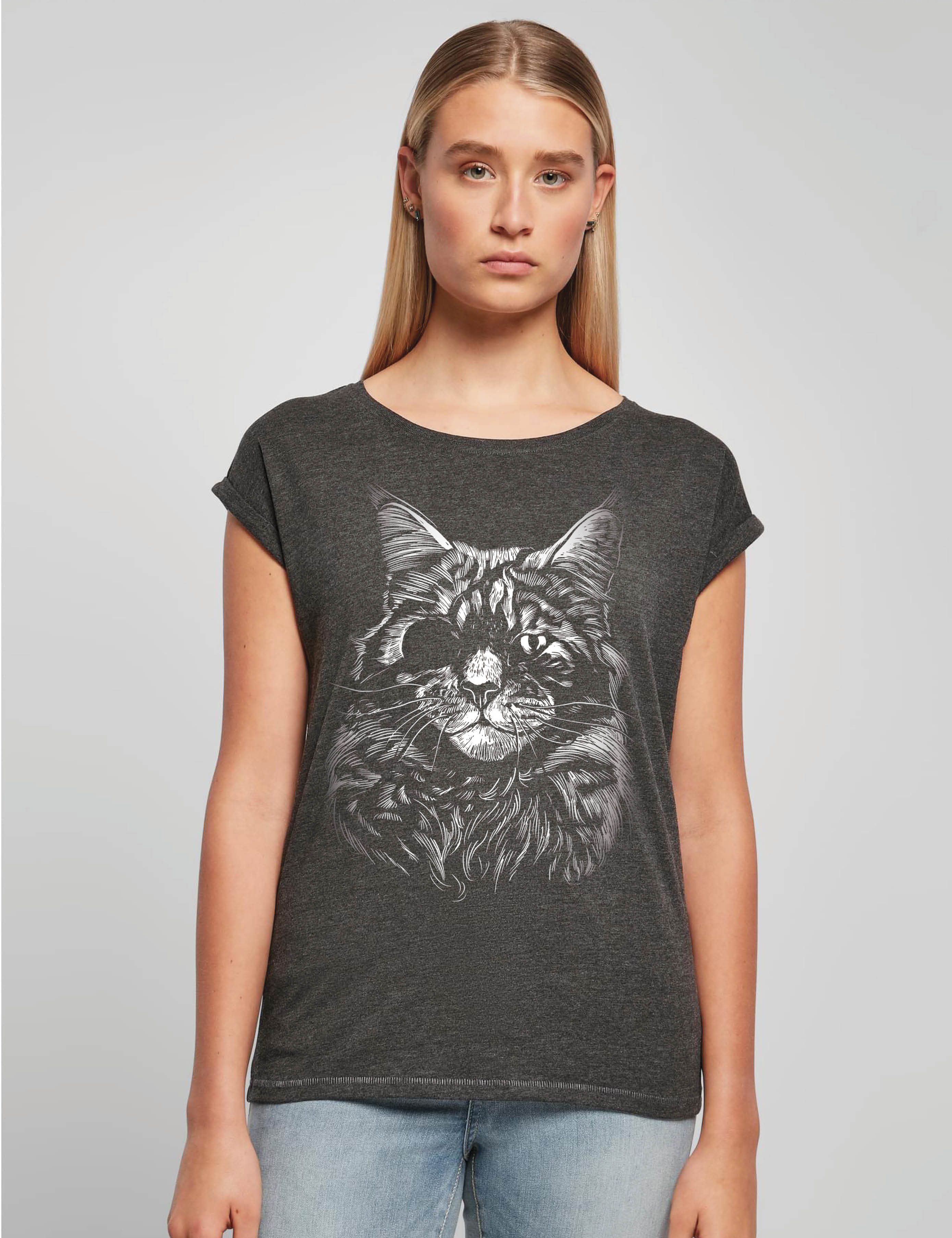 Youth Designz Print-Shirt "Katze Augenklappe" Damen günstig online kaufen