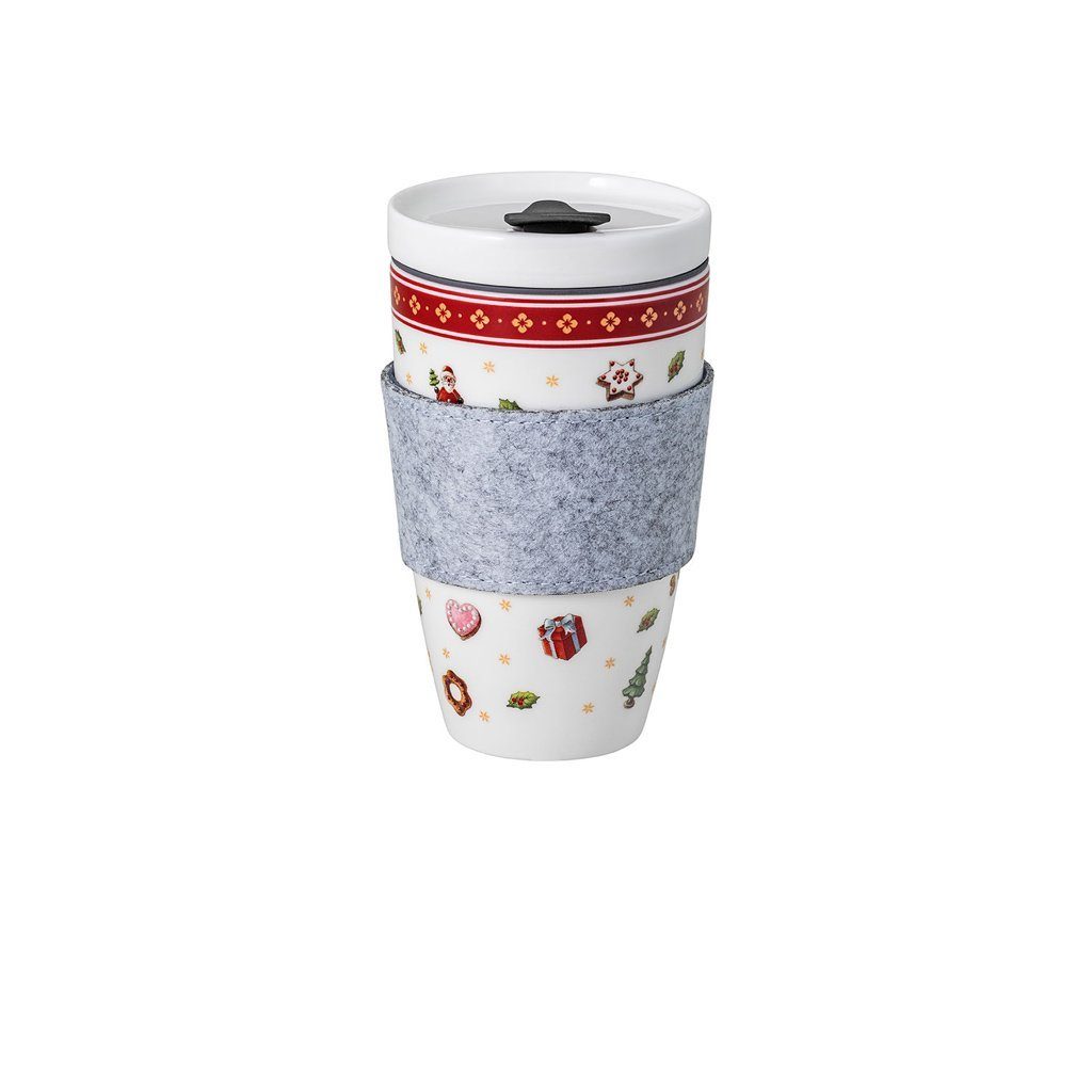 Villeroy & Boch Coffee-to-go-Becher Coffee To Go Becher Toy's Delight, 1-tlg., Porzellan, Premium Porcelain, teils mikrow.- & spülmsicher, Made in Germany