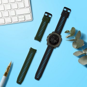 kwmobile Uhrenarmband 2x Sportarmband für Garmin Instinct 2 Solar / Instinct 2, Armband TPU Silikon Set Fitnesstracker