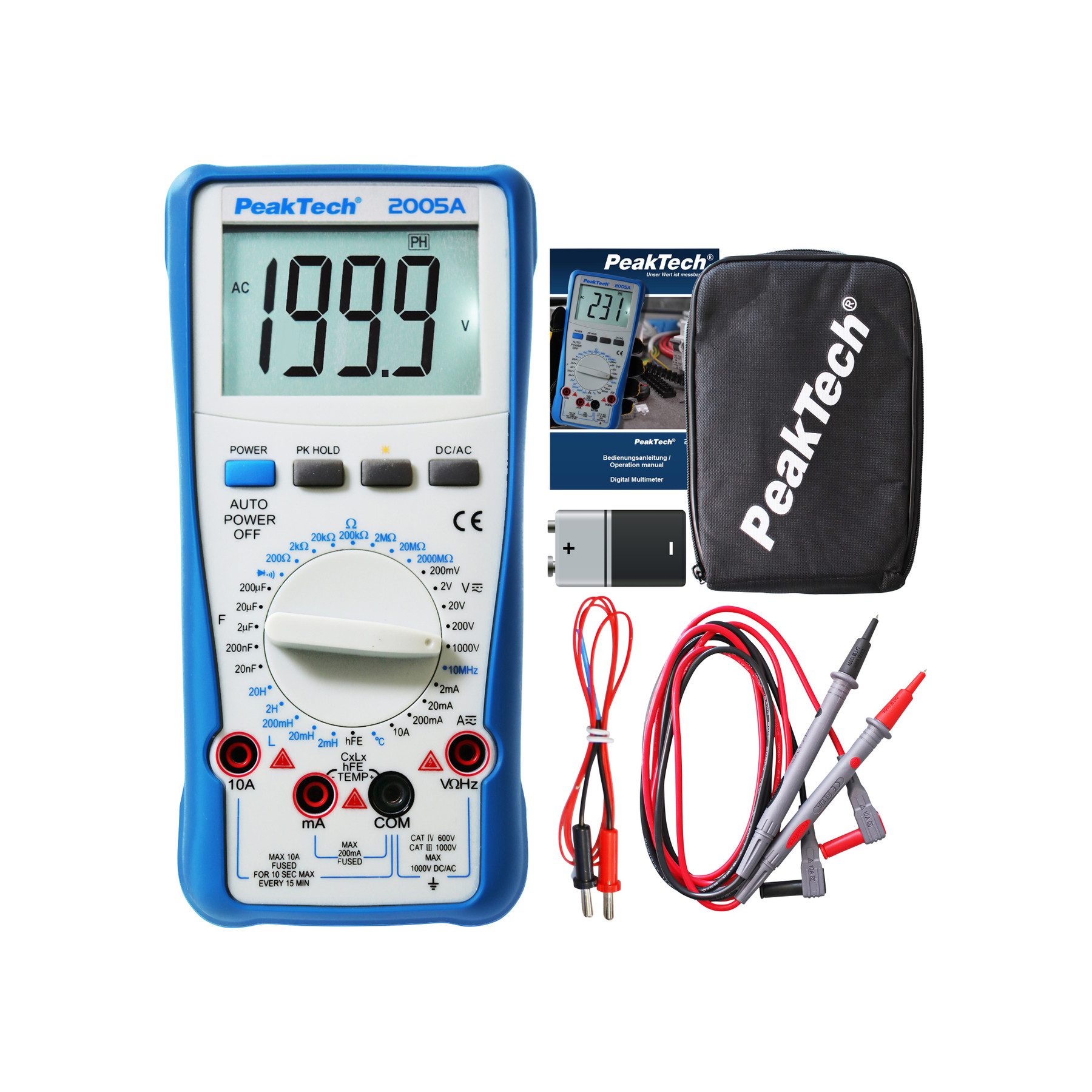 PeakTech Multimeter PEAKTECH Multimeter, P 2005 A