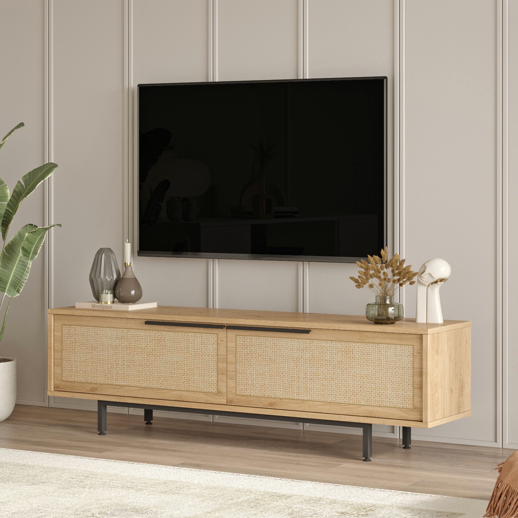 en.casa TV-Schrank »Kvænangen« mit 2 Türen günstig online kaufen