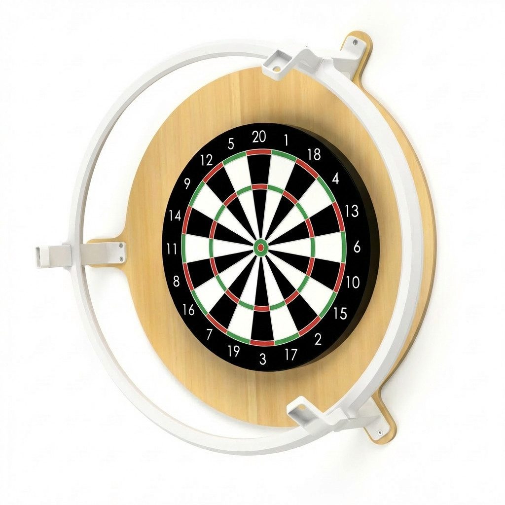 König Design Dartscheibe Autodarts Komplettsystem Scoringsystem, LED Ring 6000K OV9732 Cam 100° 2 Meter