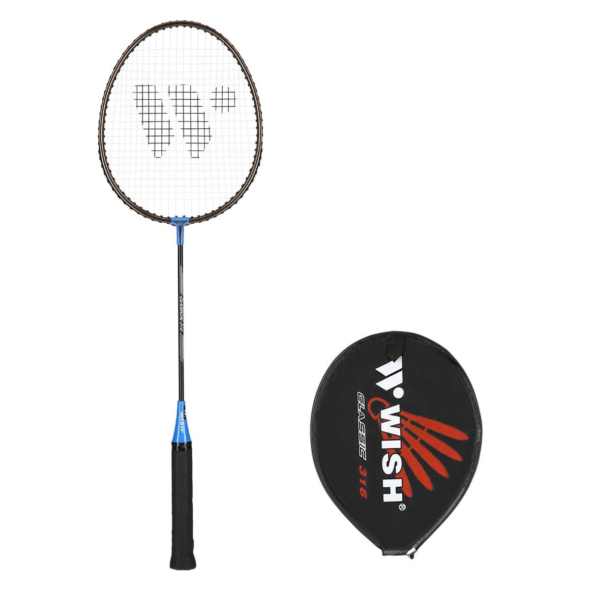 WISH Badmintonschläger ALUMTEC 316 Badminton Schläger mit Hülle