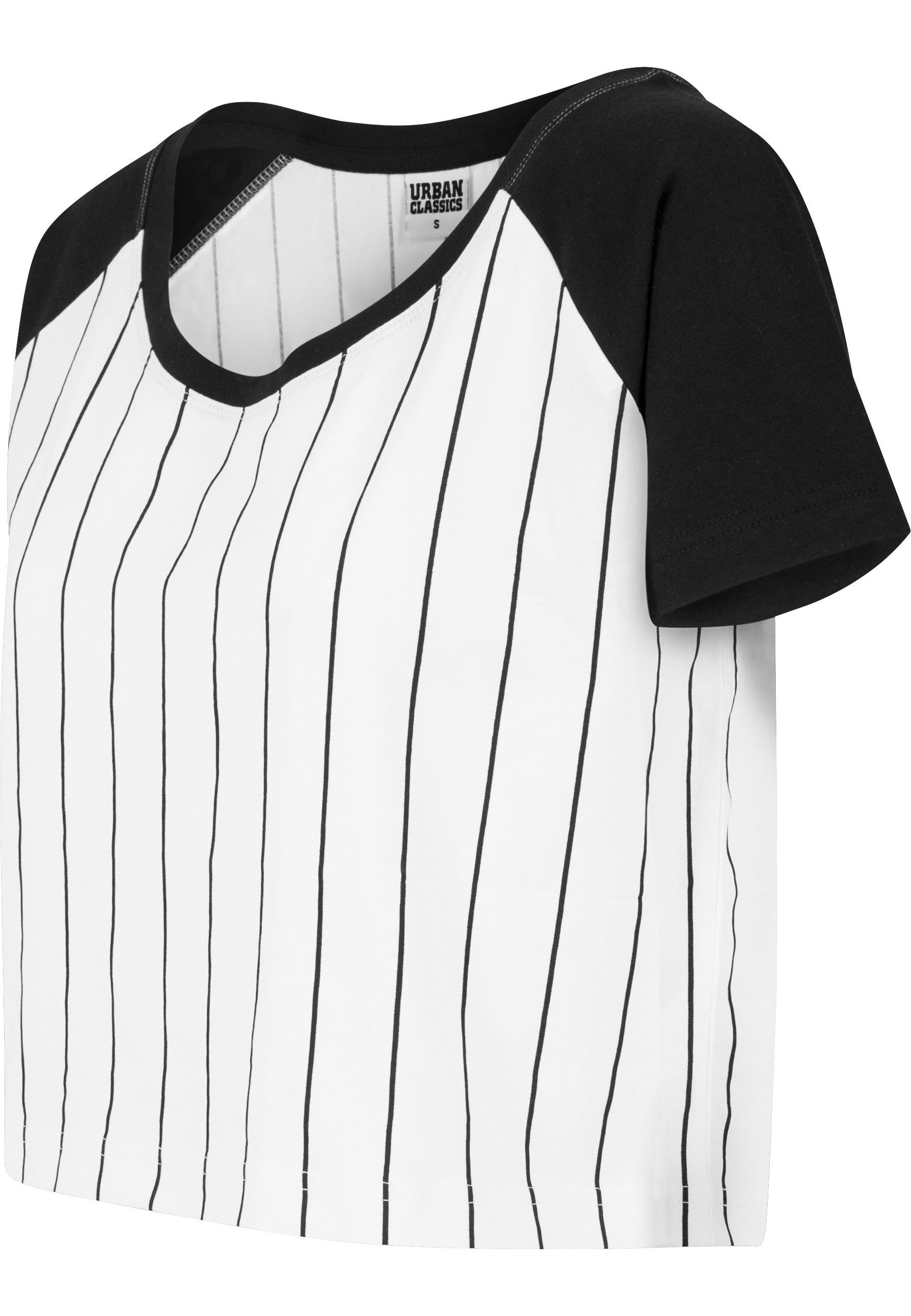 URBAN CLASSICS T-Shirt Urban Classics Damen Ladies Cropped Baseball Tee (1-tlg)