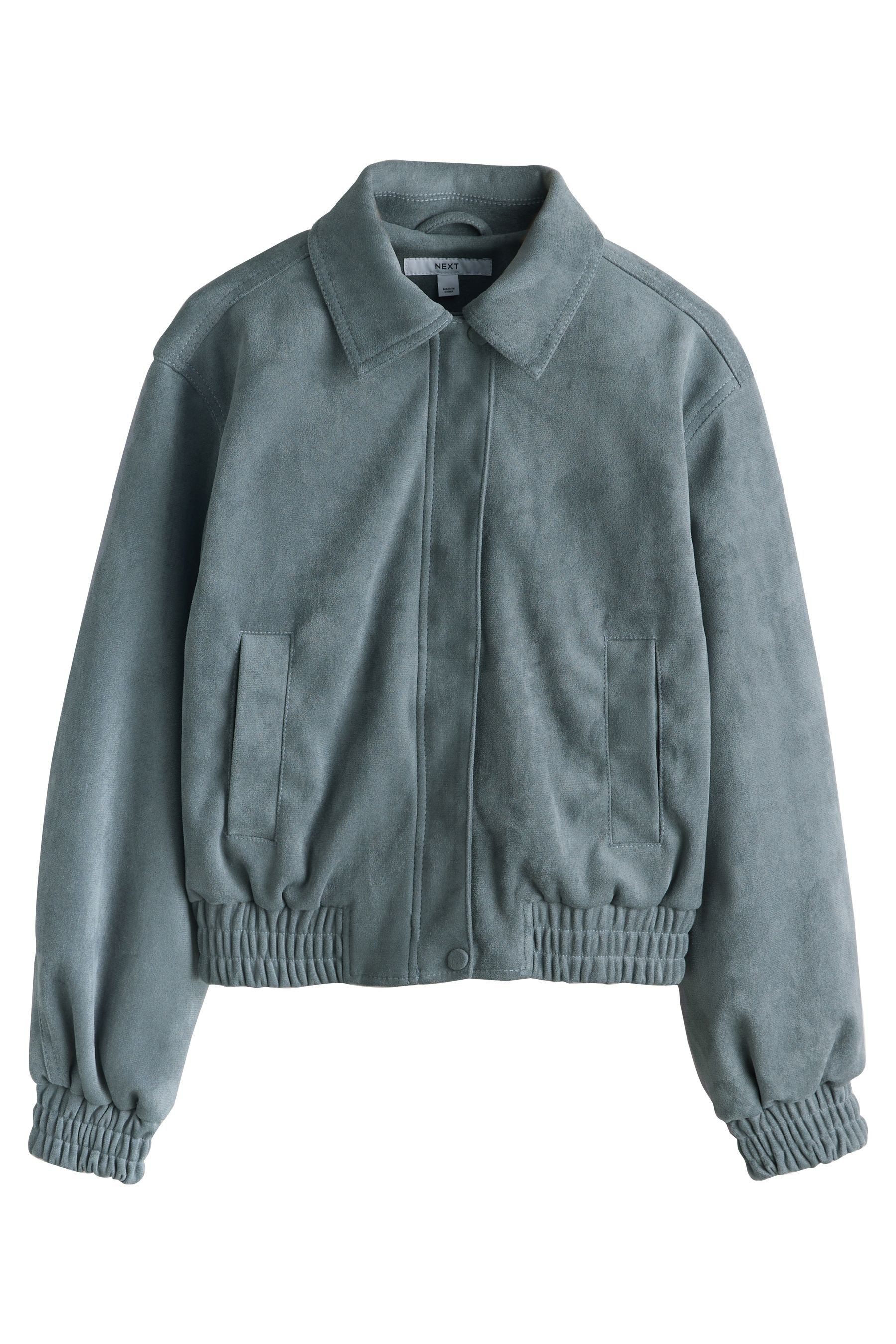 Next Bomberjacke Bomberjacke aus Velourskunstleder (1-St)