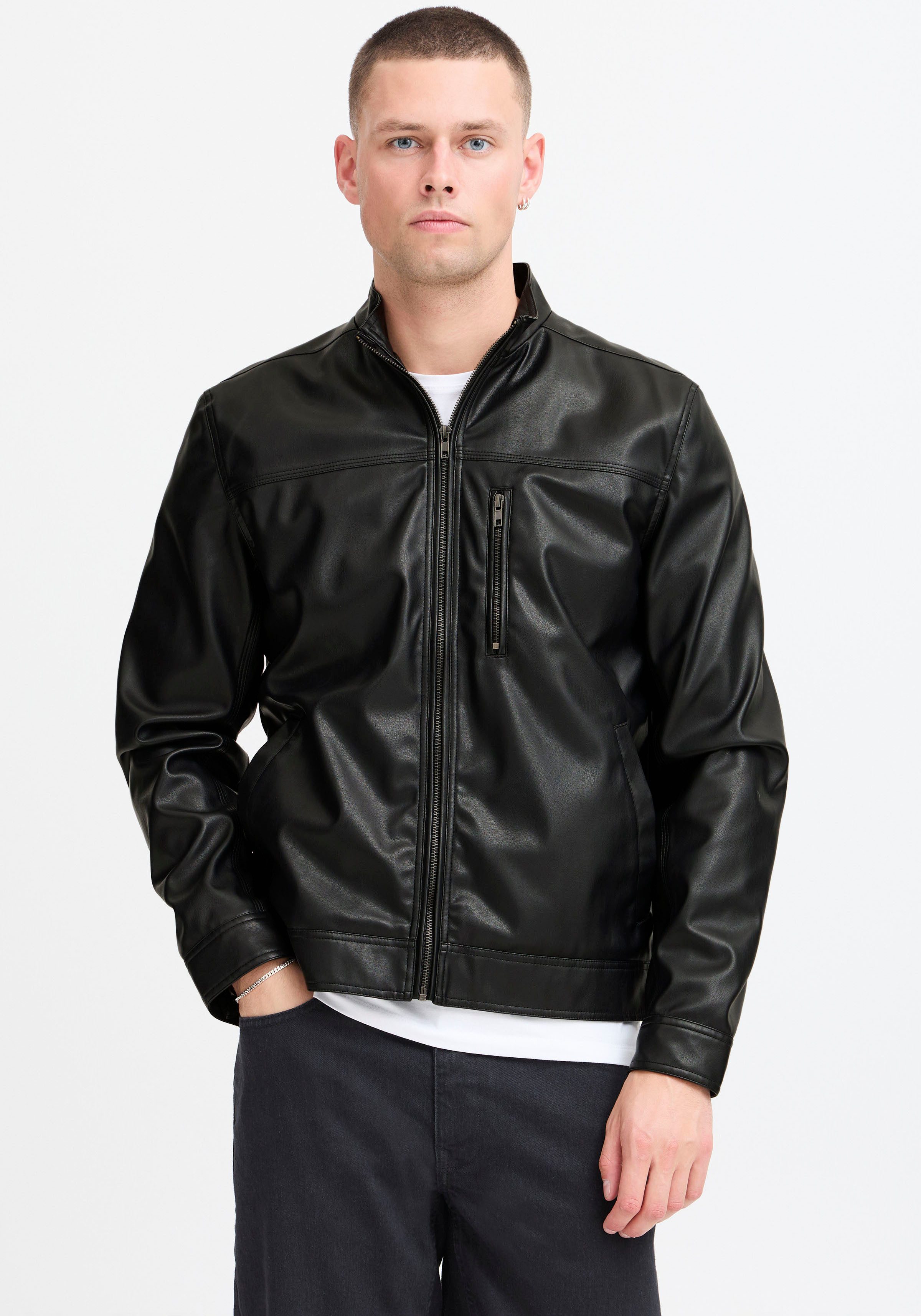 Blend Lederimitatjacke BHELON jacket Regular Fit, mit Reißverschluss