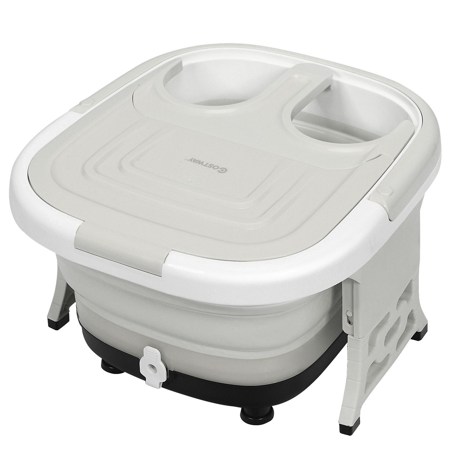 COSTWAY Fußmassagegerät, 36-48℃, 500W, Fernbedienung, klappbar