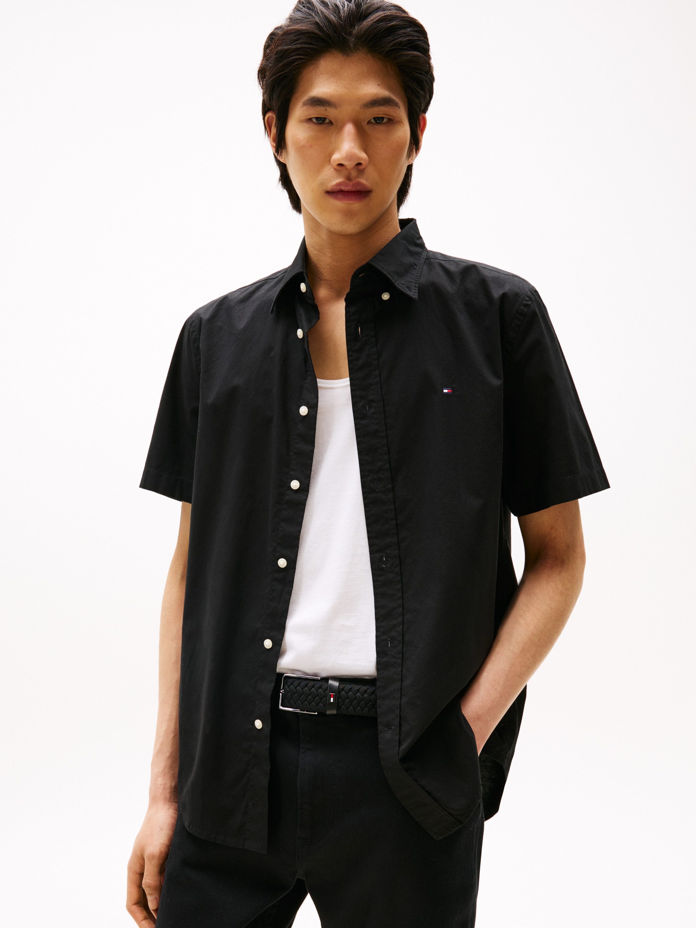 Tommy Hilfiger Kurzarmhemd FLEX POPLIN SOLID günstig online kaufen