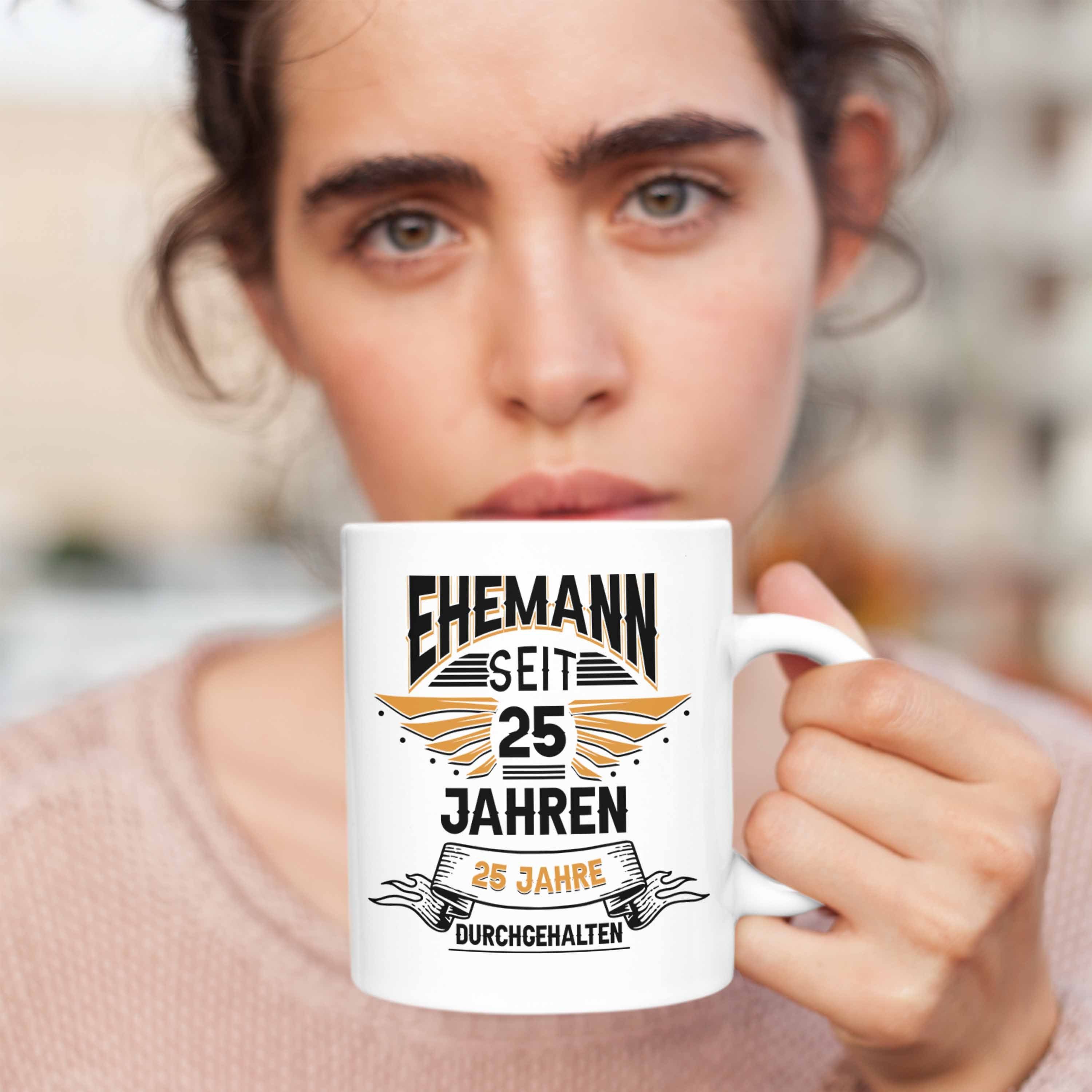 25 Geschenk Ehemann Hochzeitstag Jahre Trendation Bester Lustiger Tasse Seit Spruch Weiss Eh