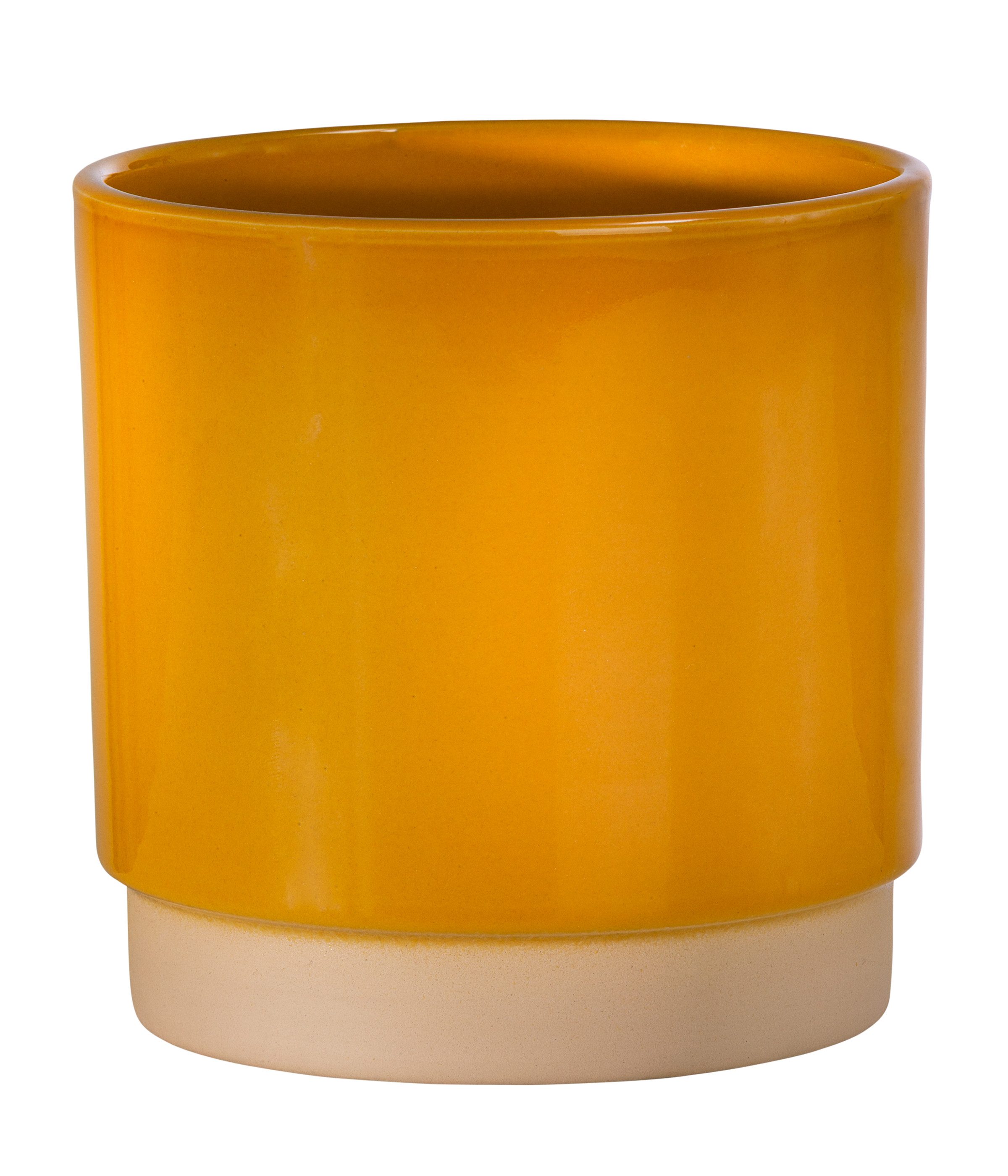 Dehner Übertopf Eno, glasierte Keramik, versch. Farben, runder Indoor Blumentopf in modernem Design