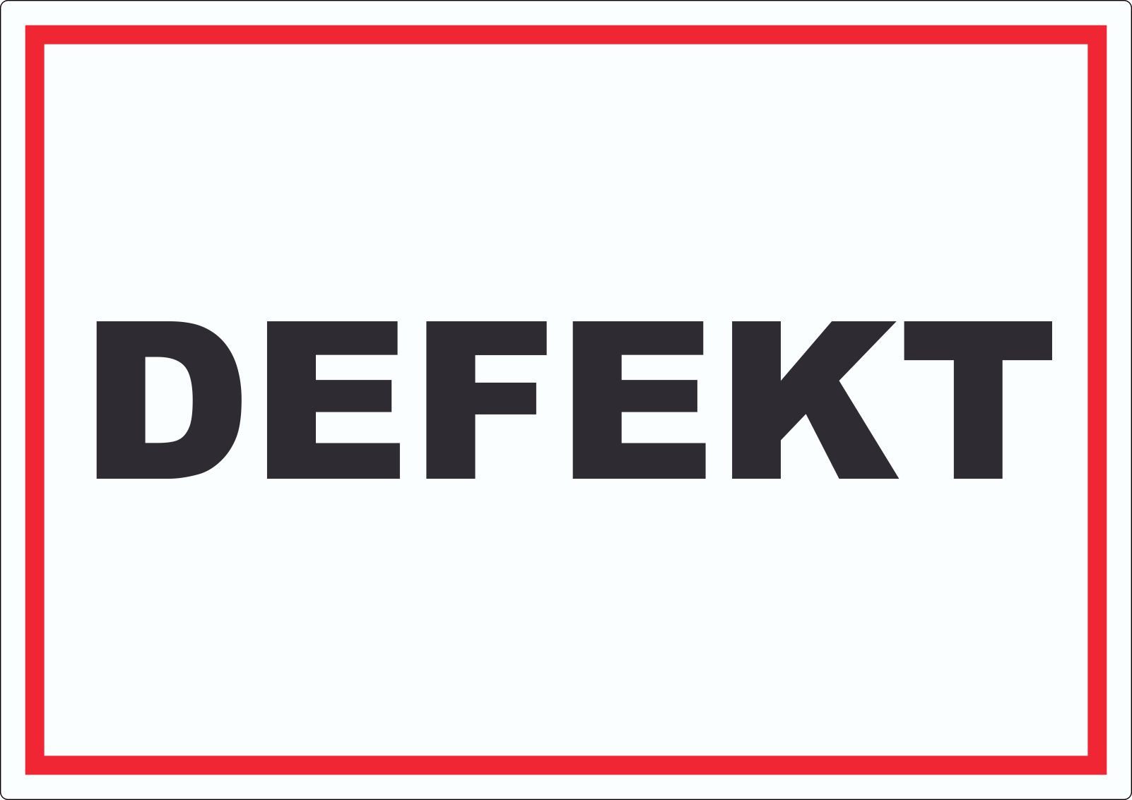 HB-Druck Aufkleber Defekt Aufkleber, wetterfest, UV-beständig, kratzfest