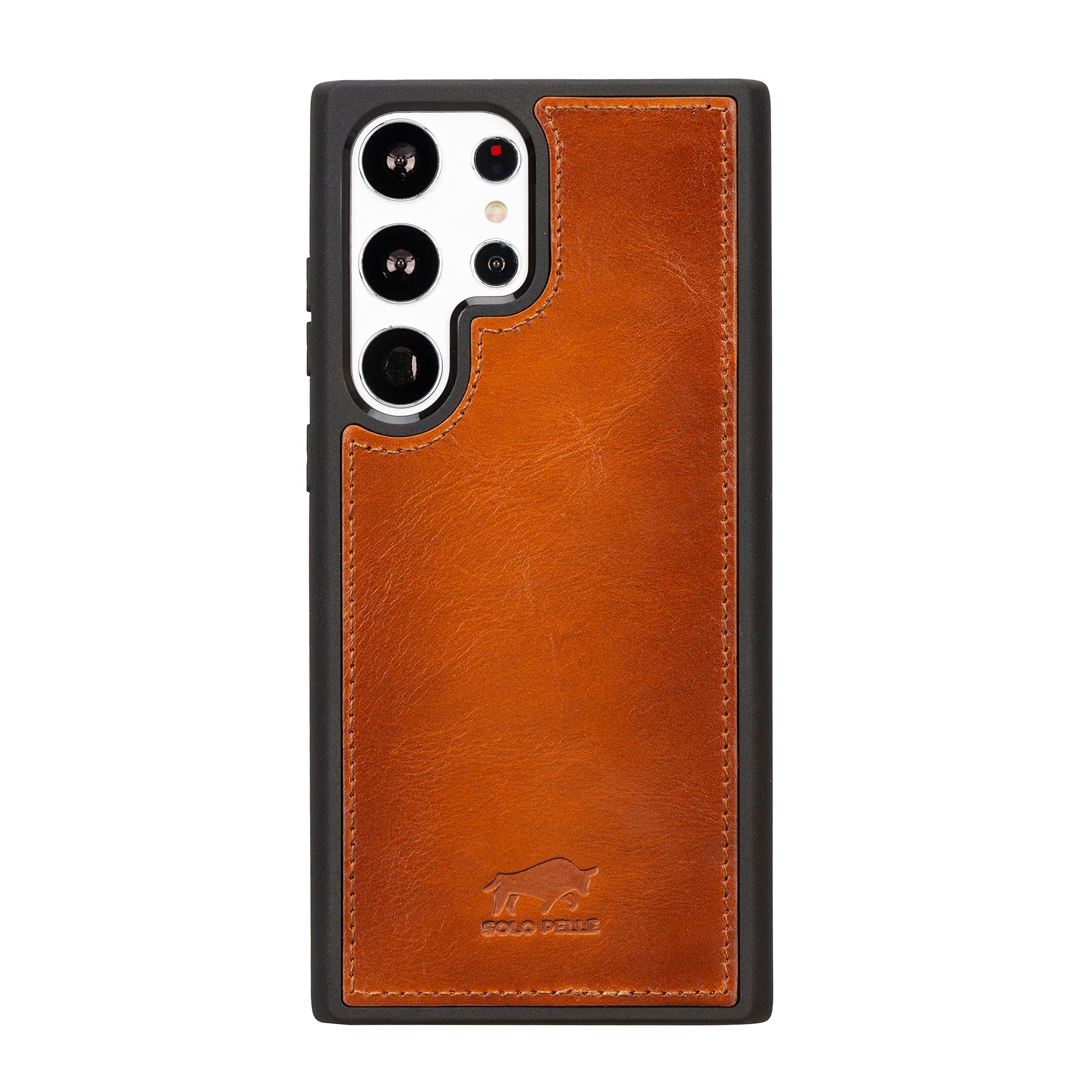 Solo Pelle Smartphonetasche Lederhülle für Samsung Galaxy S24 Ultra Echtleder, Model: Stanford